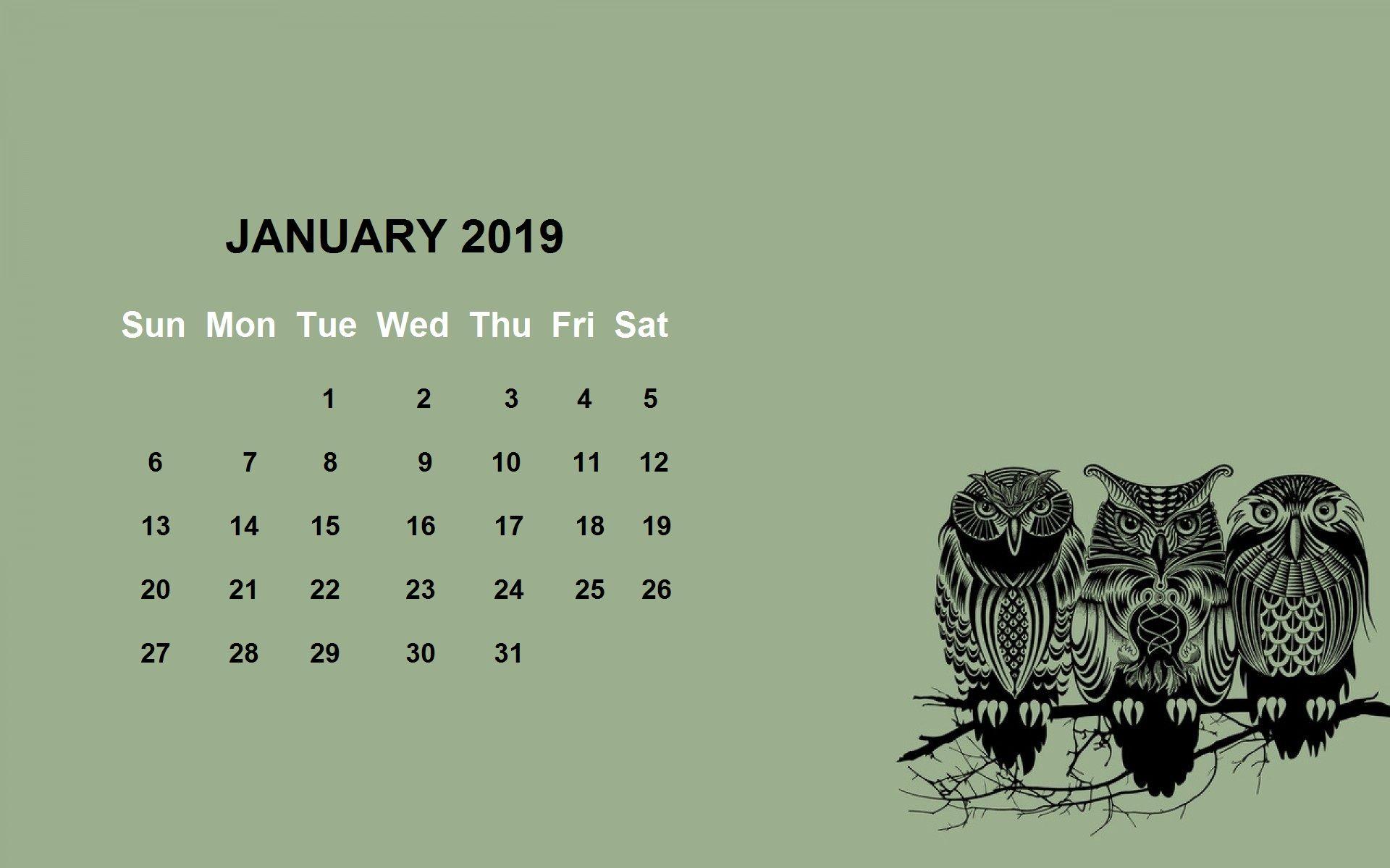 January 2019 Desktop Background Wallpaper