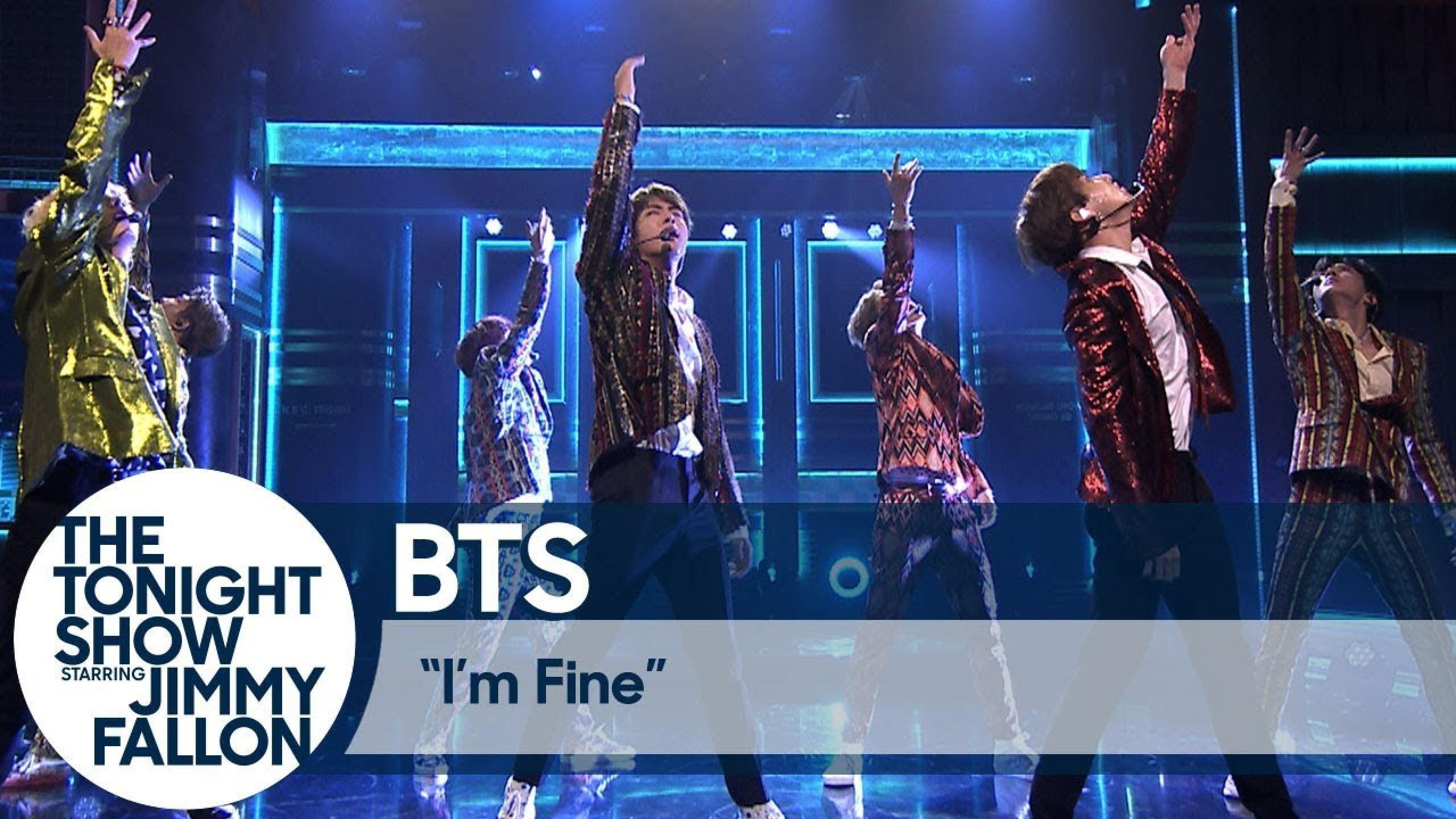 YouTube video BTS Performs I'm Fine on The Tonight Show Fashion