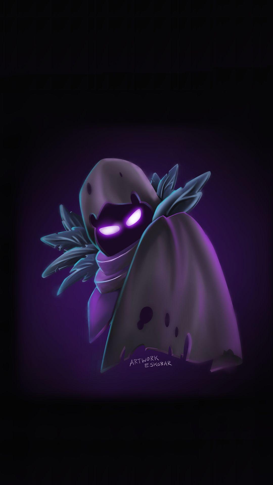 Fortnite, Raven Skin, video game, art, 1080x1920 wallpaper. Video