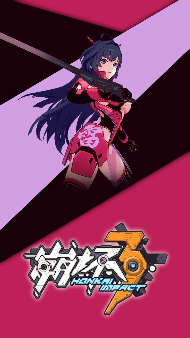 Raiden Mei Crimson phone wallpaper. Raiden Mei. Anime art, Anime