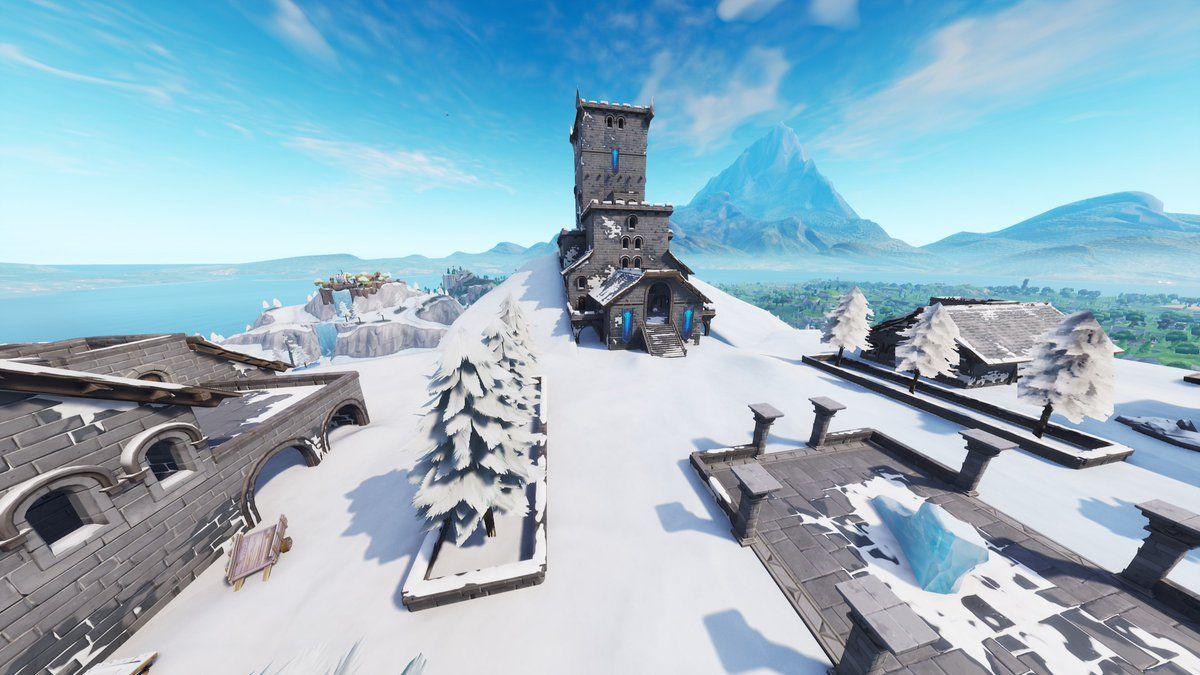 Polar Peak has melted to show more of The Ice King's castle