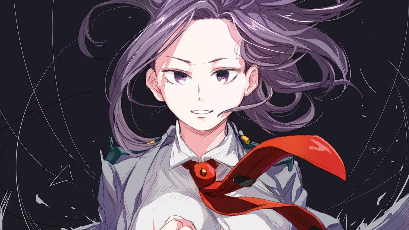 Download 1366x768 Wallpaper Momo Yaoyorozu, Boku No Hero Academia