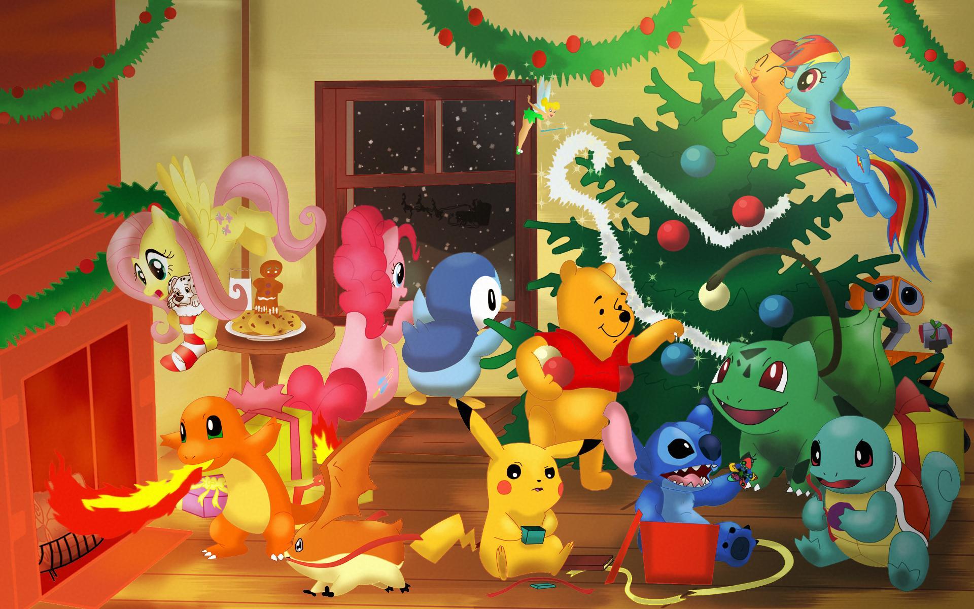 Christmas with Family wallpaper from Pokemonwallpapersorg Pokemon  Eeveelutions Christmas Wallpapers  Pokemon Christmas Cool pokemon