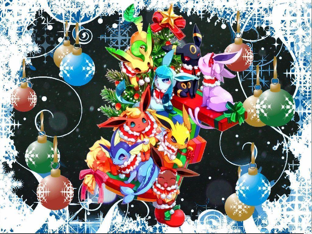 Pokemon Eevee Christmas Wallpaper