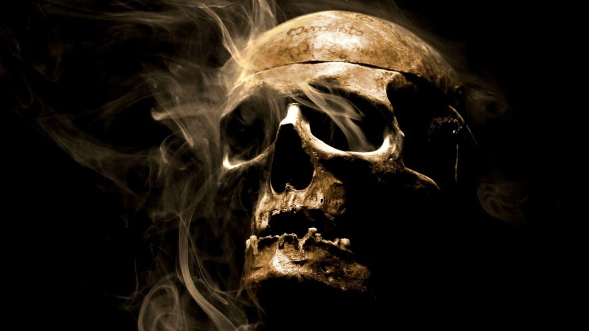 Smoke Skull 2048x1152 Resolution HD 4k Wallpaper, Image