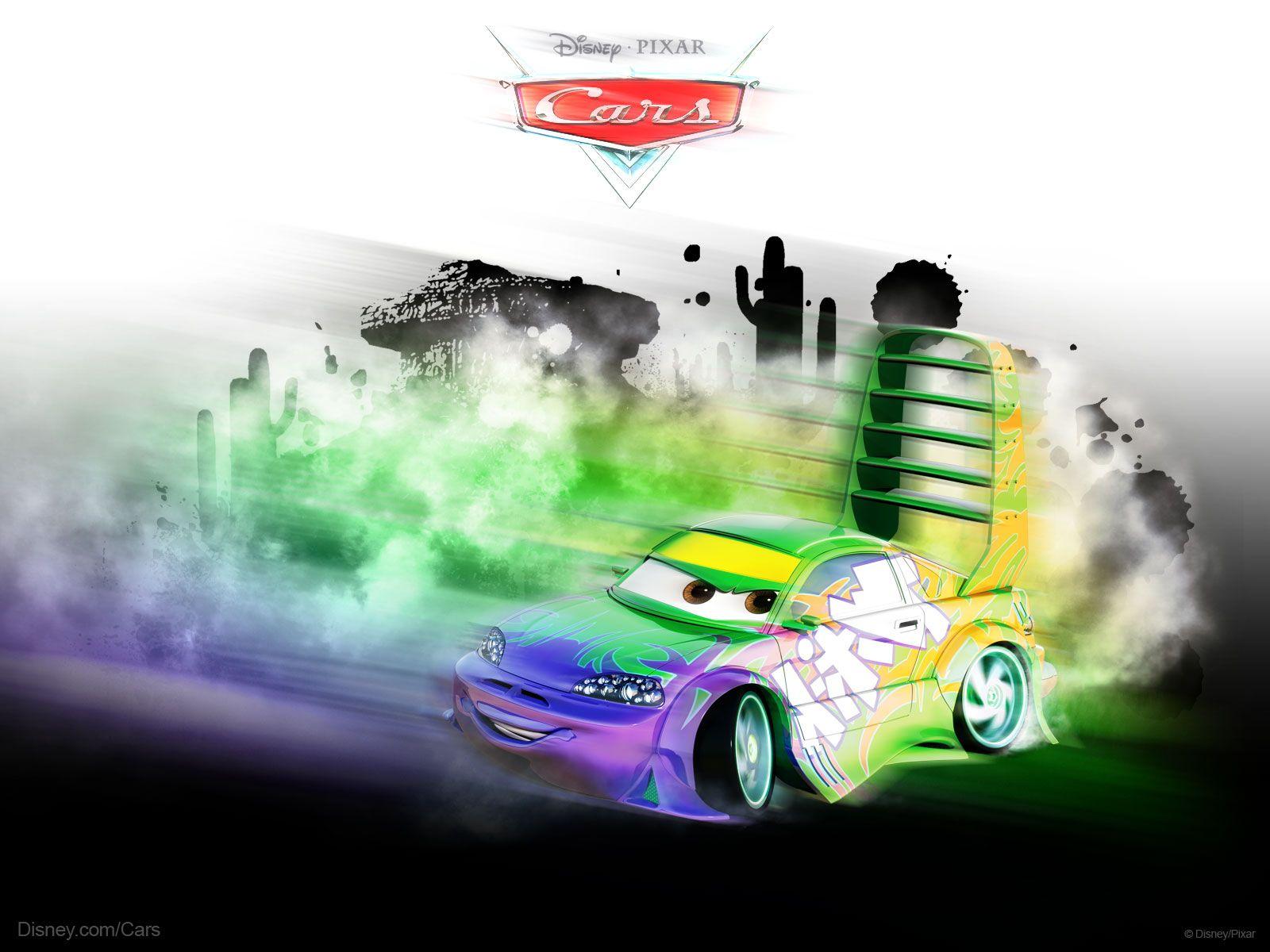 Wingo the Sports Car from Pixar's Cars Movie Desktop Wallpaper
