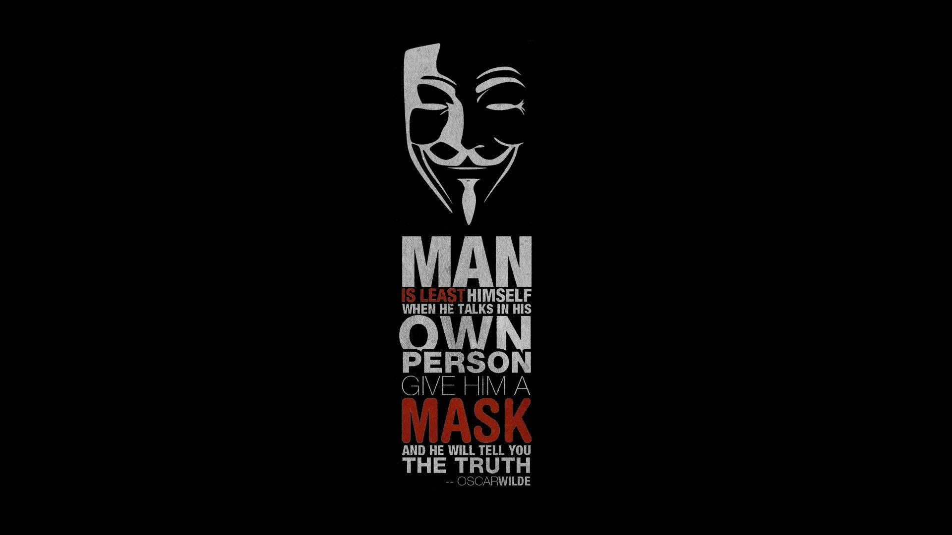 Anonymus Hacker Quote 720P HD 4k Wallpaper, Image