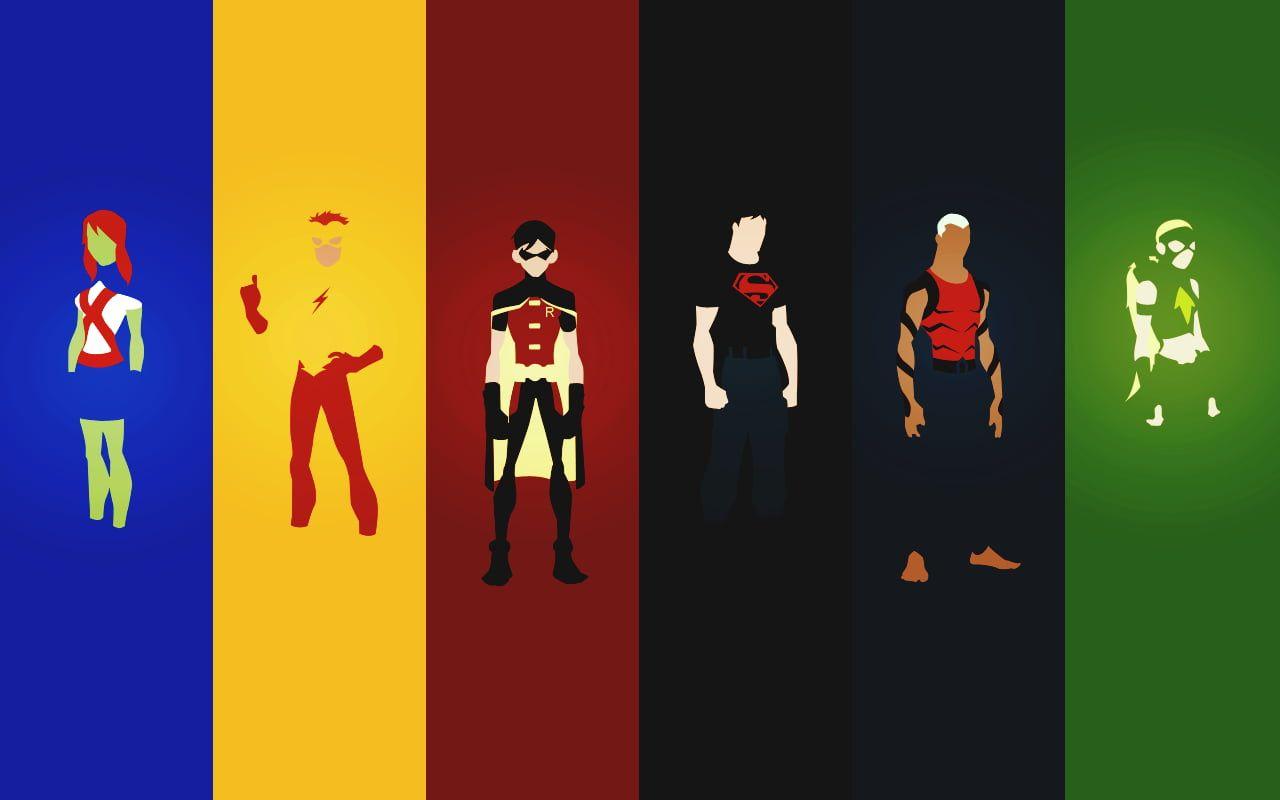 Teen Titans wallpaper, minimalism, Young Justice, Robin character