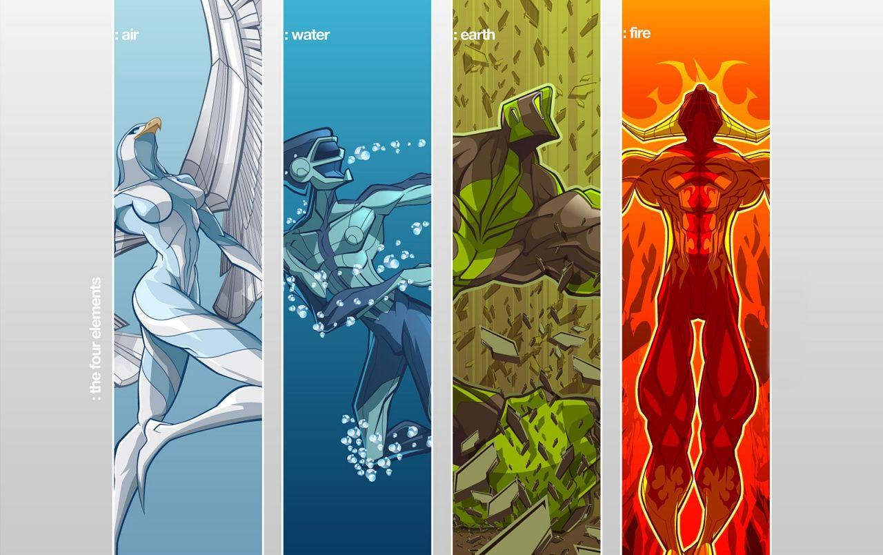 The four elements wallpaper. The four elements