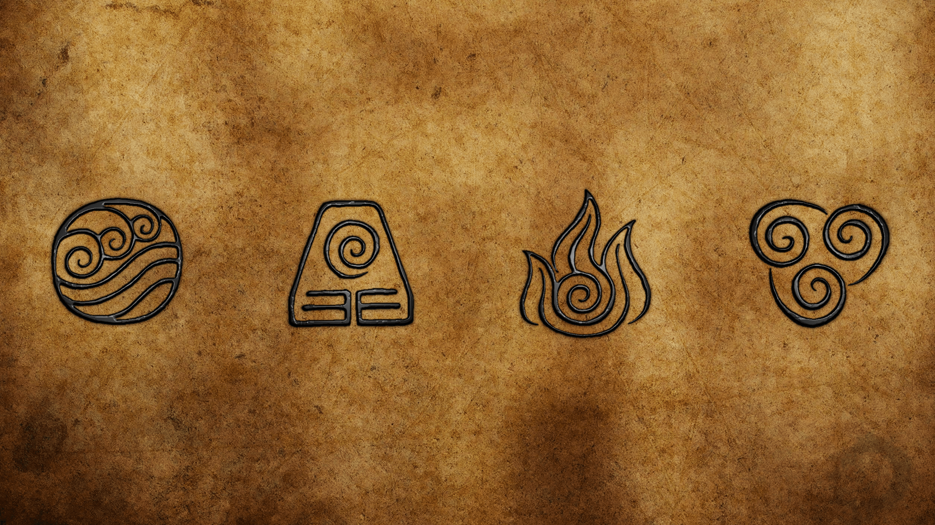 4 Elements Symbols Wallpaper