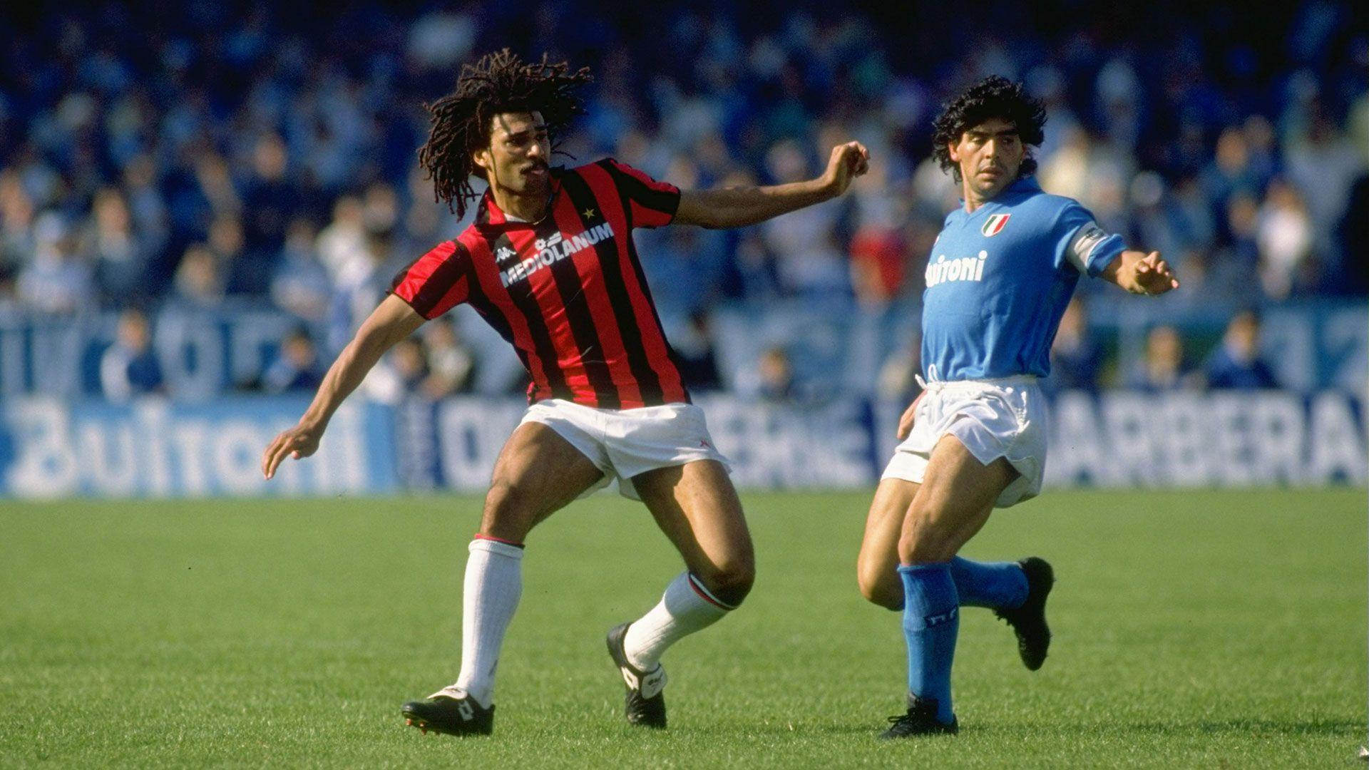 Ruud Gullit Diego Maradona AC Milan Napoli