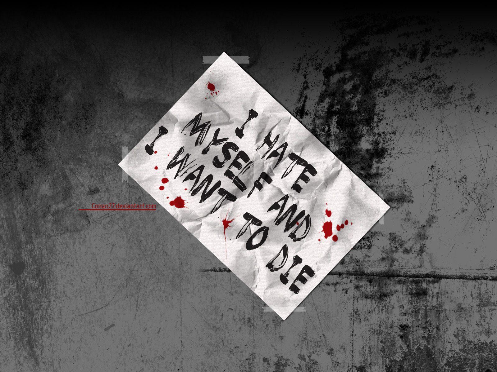 Foto Linda: I hate myself wallpaper. Free download I hate myself