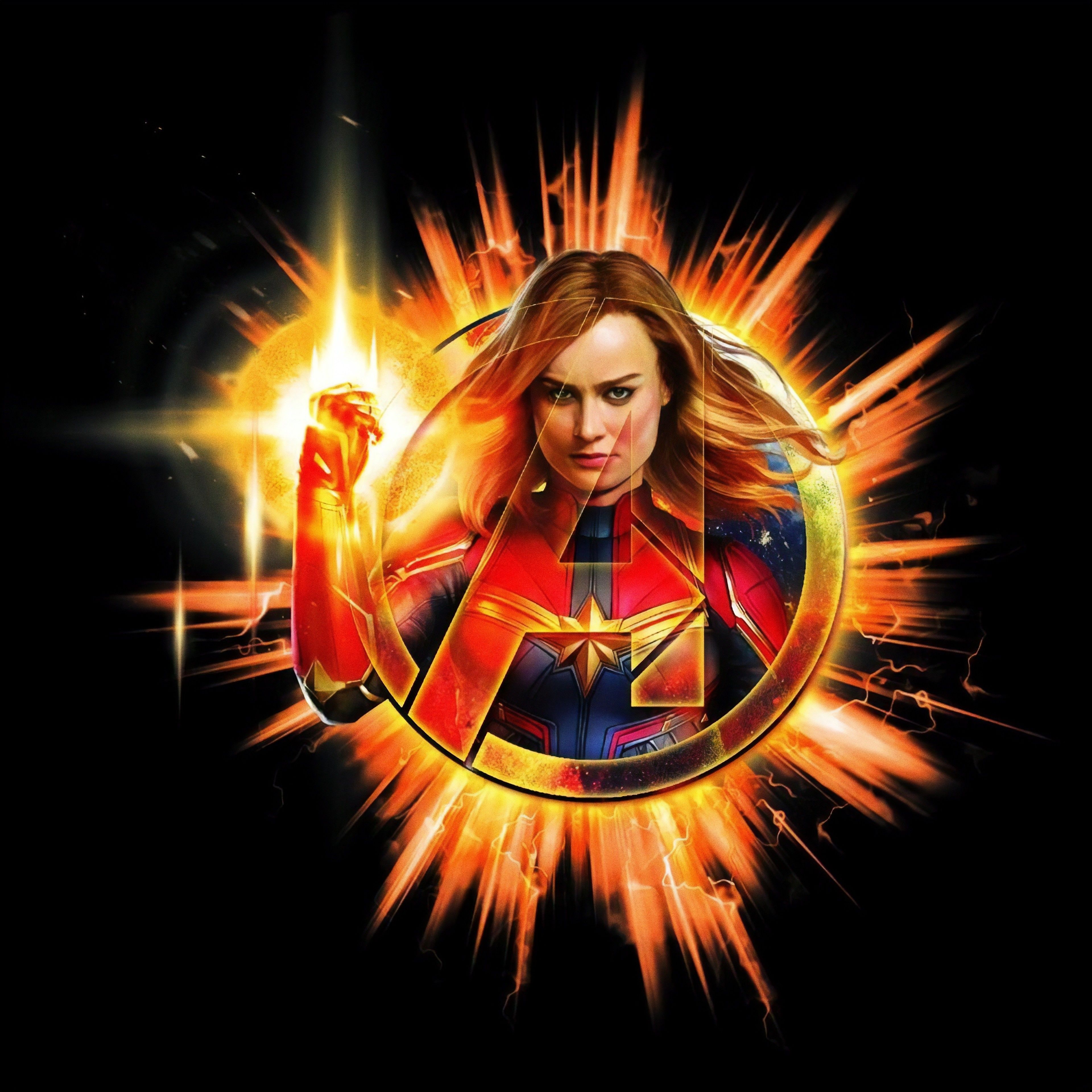 Avengers Endgame Captain Marvel Artwork HD 4K Wallpaper