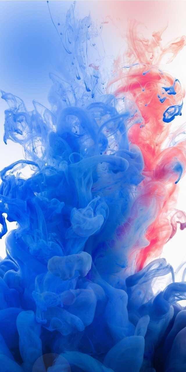 iOS iPhone X, Aqua, blue, Smoke, abstract, apple, wallpaper
