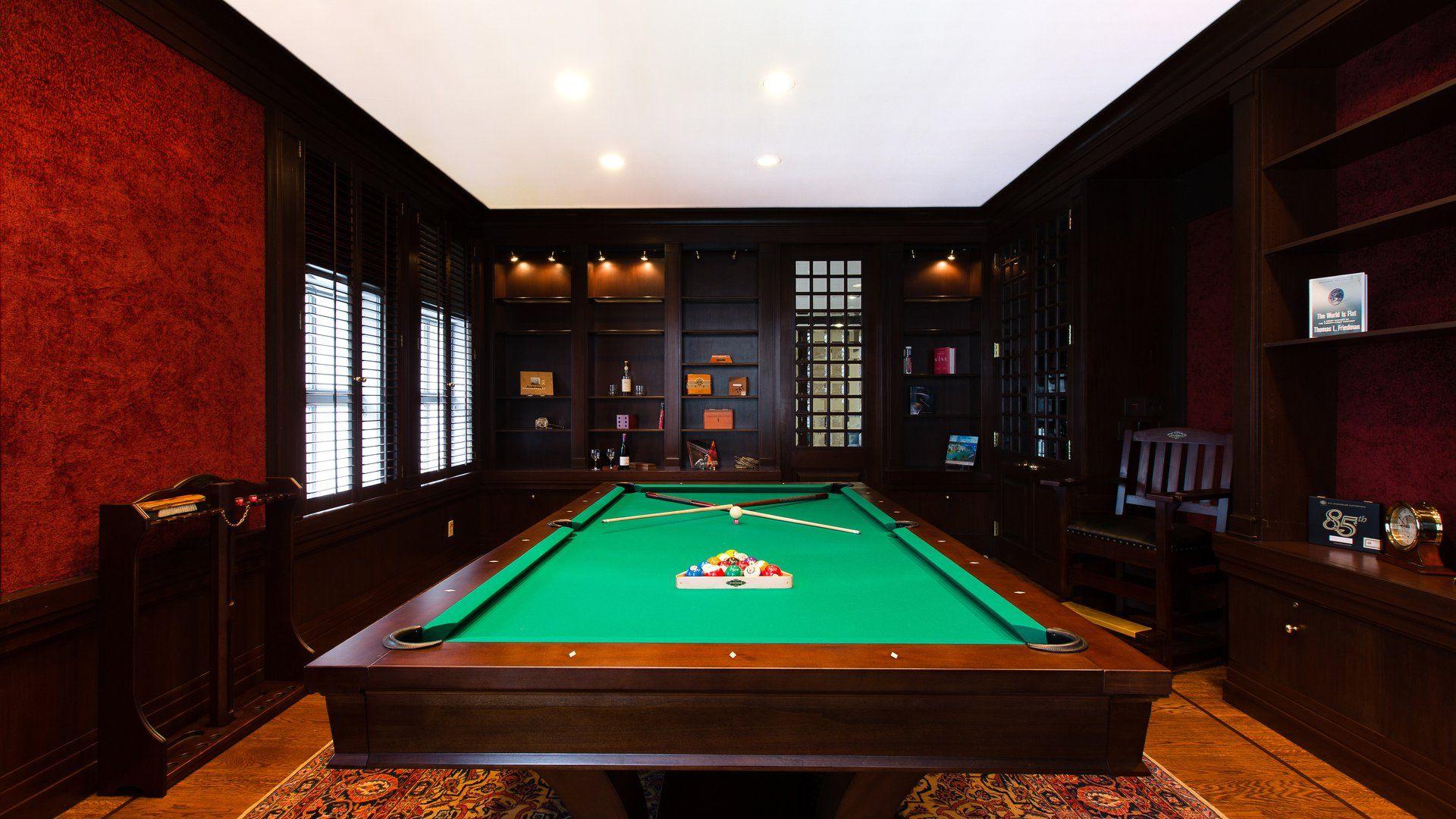 room billiards interior pool table wallpaper and background