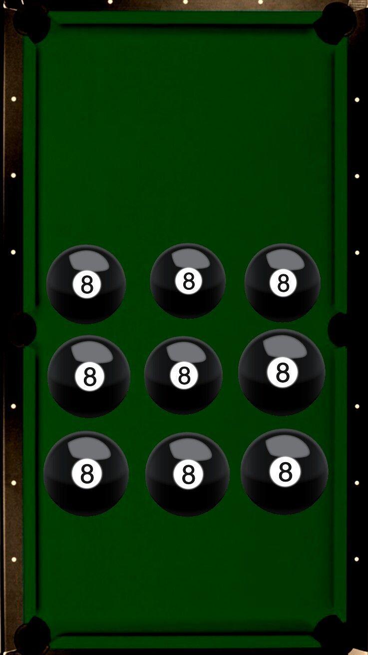 Pool table iPhone pattern lock screen wallpaper. iPhone lock screen