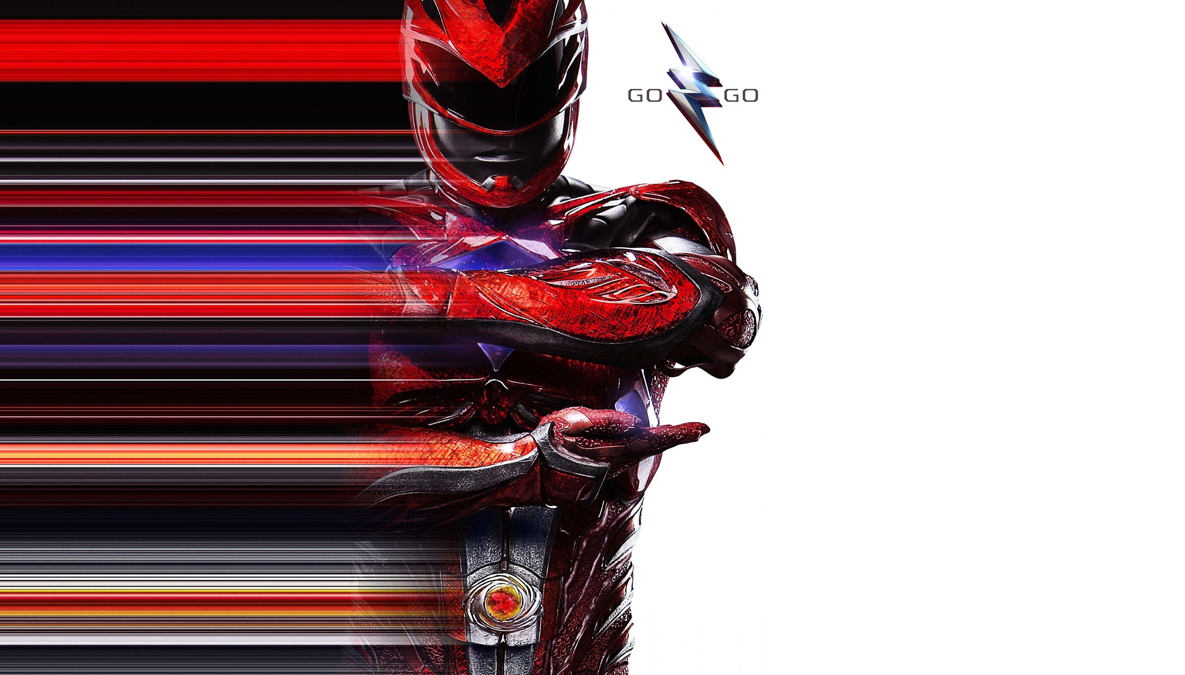 Wallpaper Power Rangers, The Red Ranger, 4K, Movies