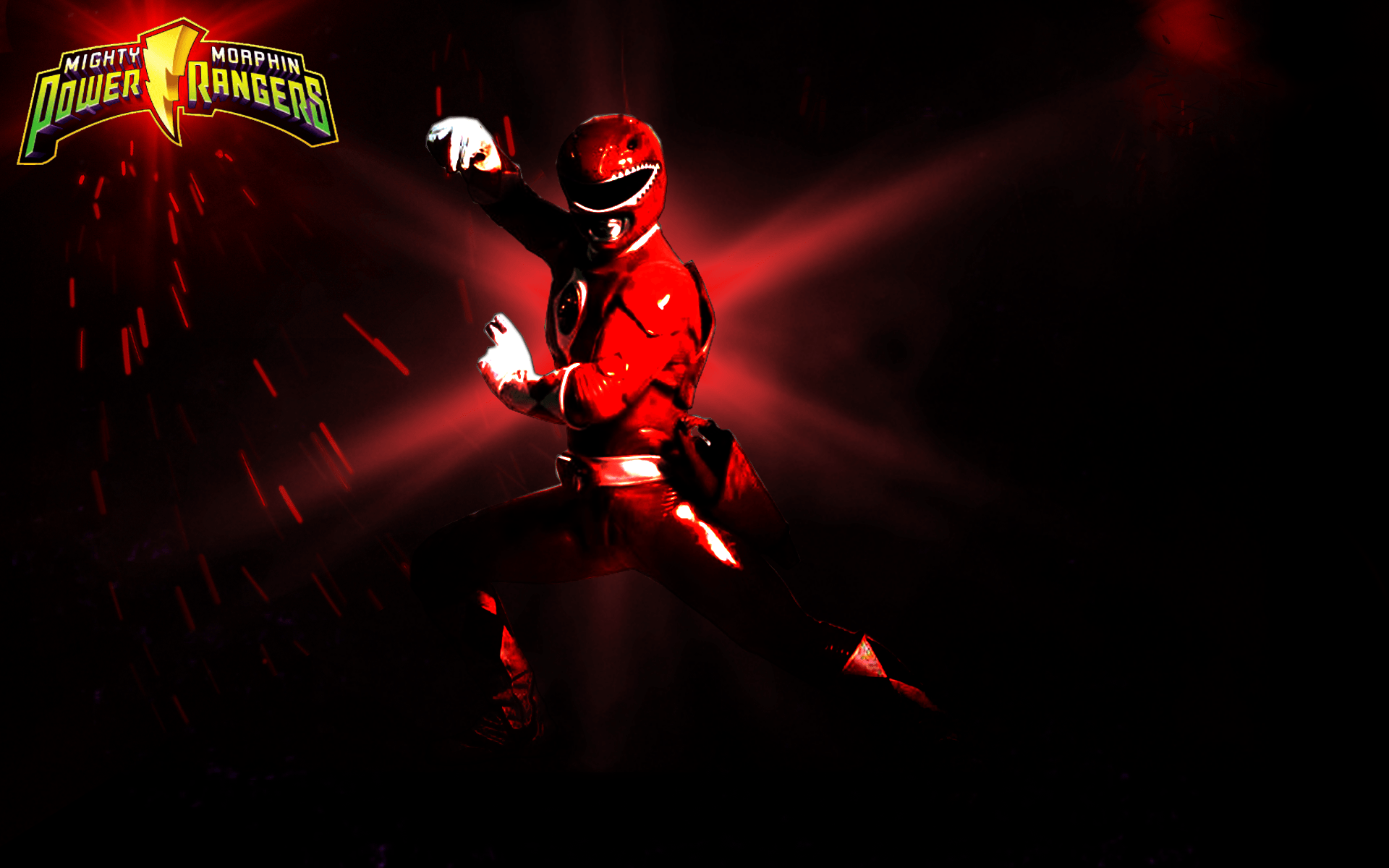 Red power rangers Wallpaper Download