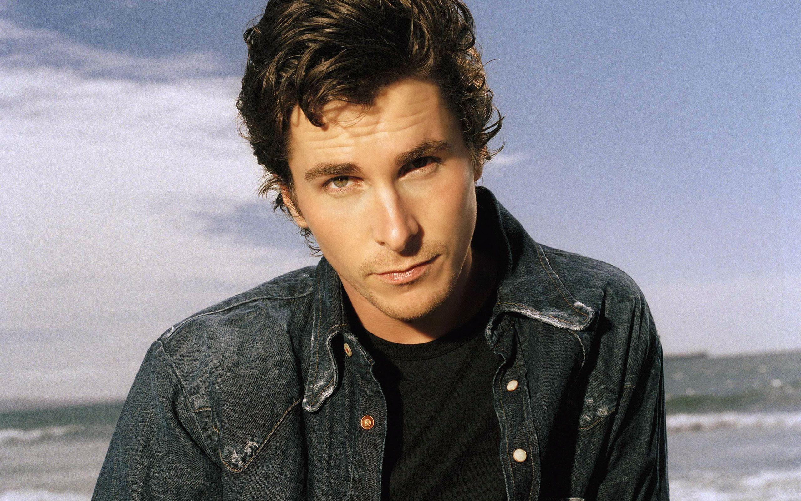 Christian Bale image Christian in Jean Jacket on the Beach