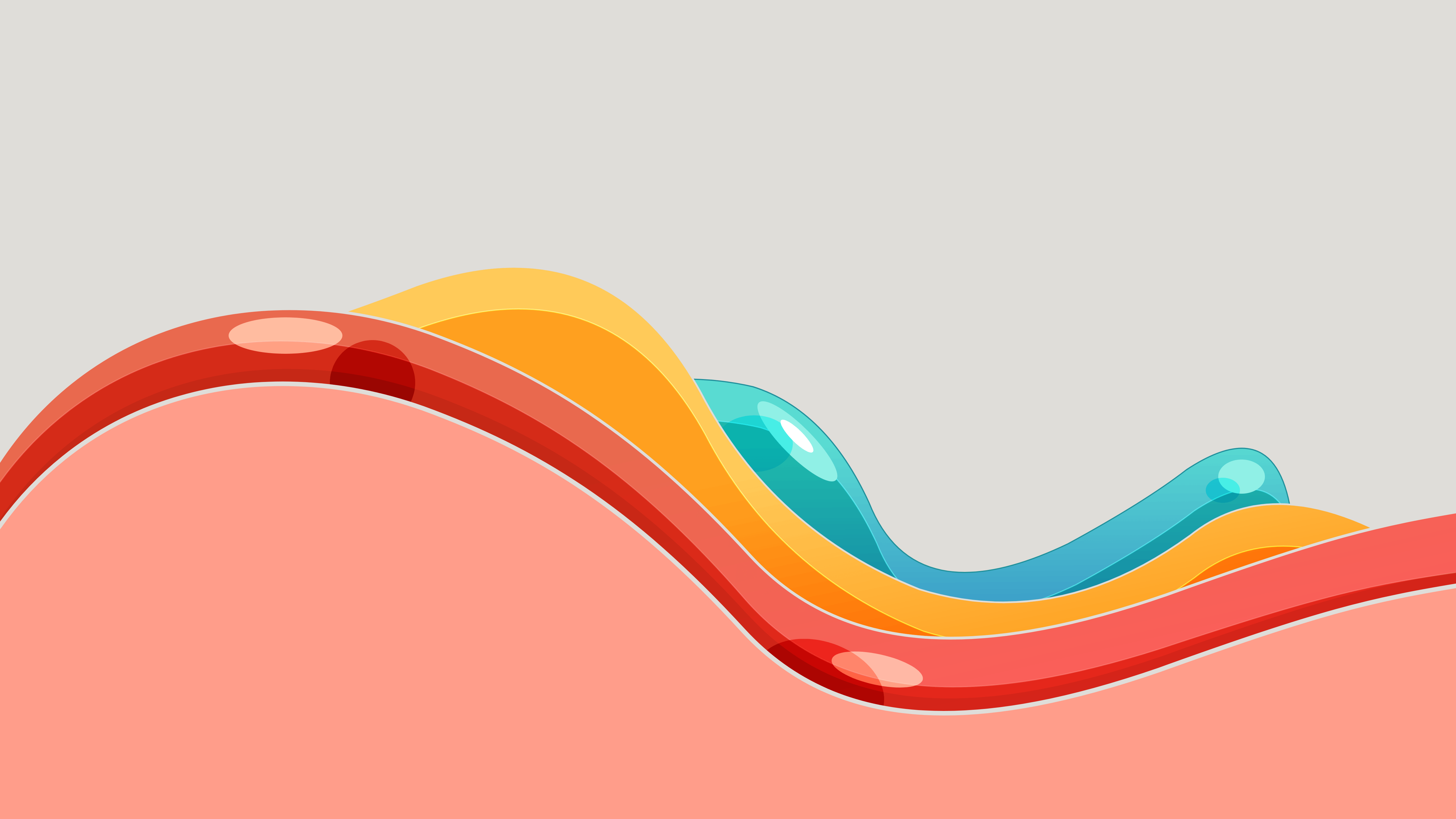 Wallpaper Bubble Gum, Colorful, Waves, Minimal, HD, 5K, Abstract