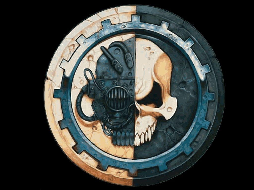 Skull Cyborg Gear. Skulls. Warhammer 40k, Art And Skull