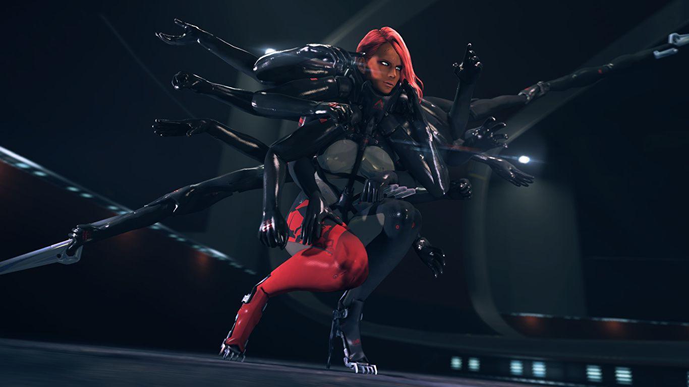 Wallpaper Robot Cyborg Mistral cyborg mercenary Desperado 1366x768