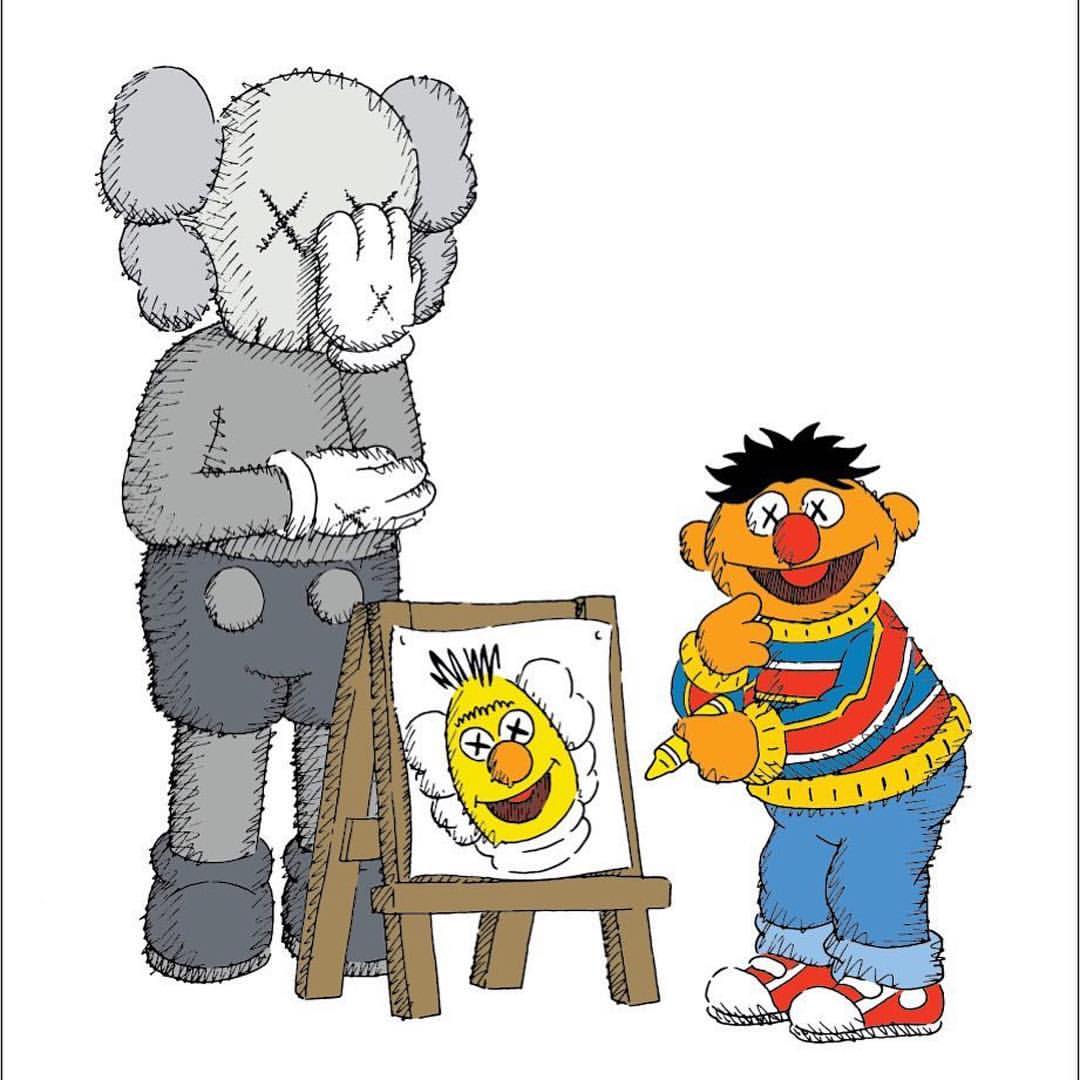 Download Kaws Wallpaper Sesame Street Cikimm Com