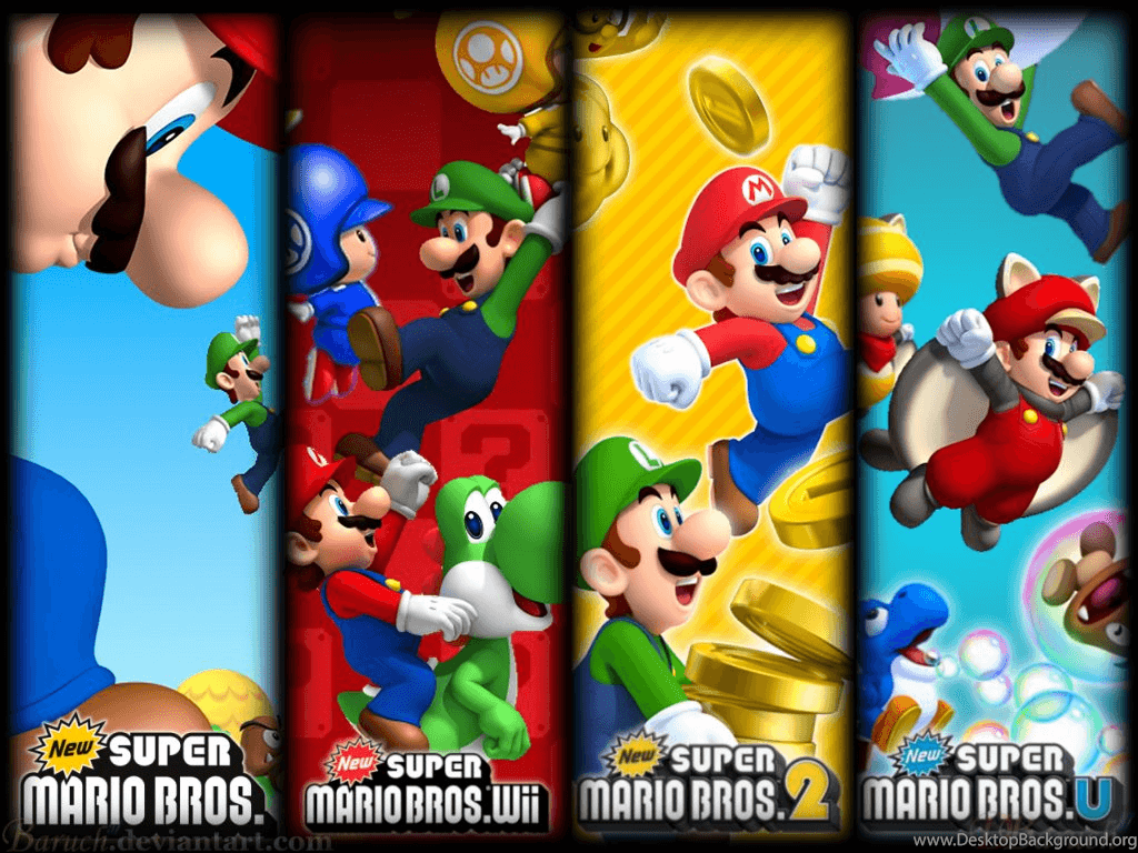 All New Super Mario Bros. Games Wallpaper 1024x768 By Baruch97 On