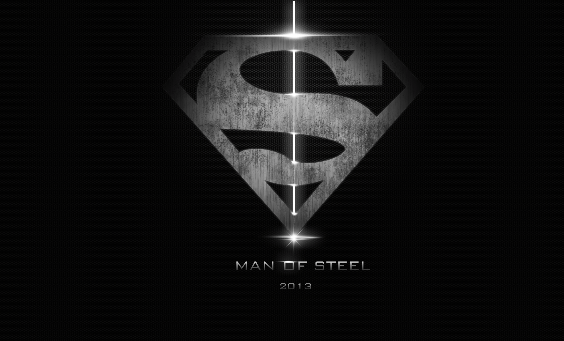 Man Of Steel Black and White HD Wallpaper