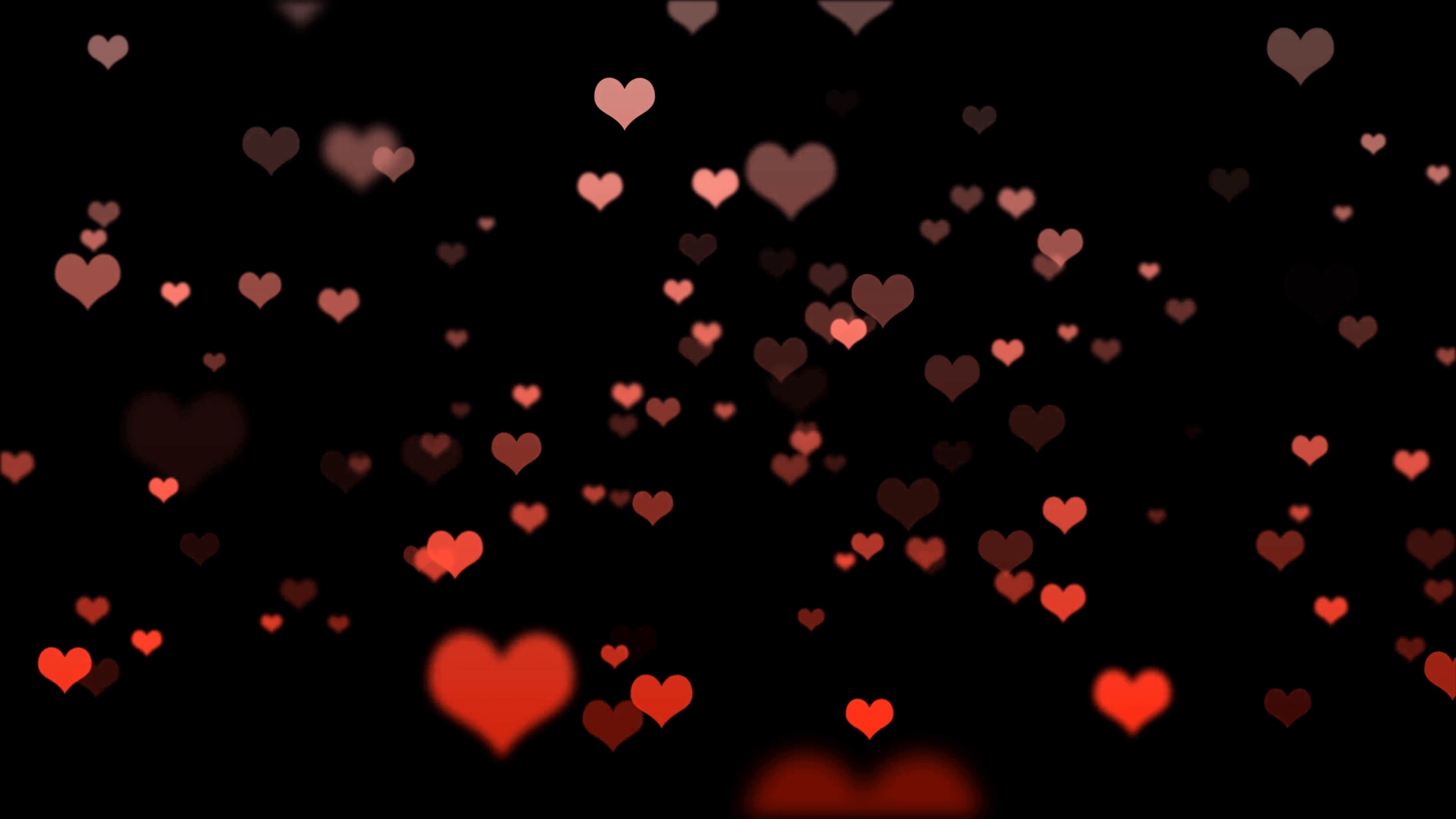 Red Heart Background Black - Red heart bokeh background - Leslie Ziemba