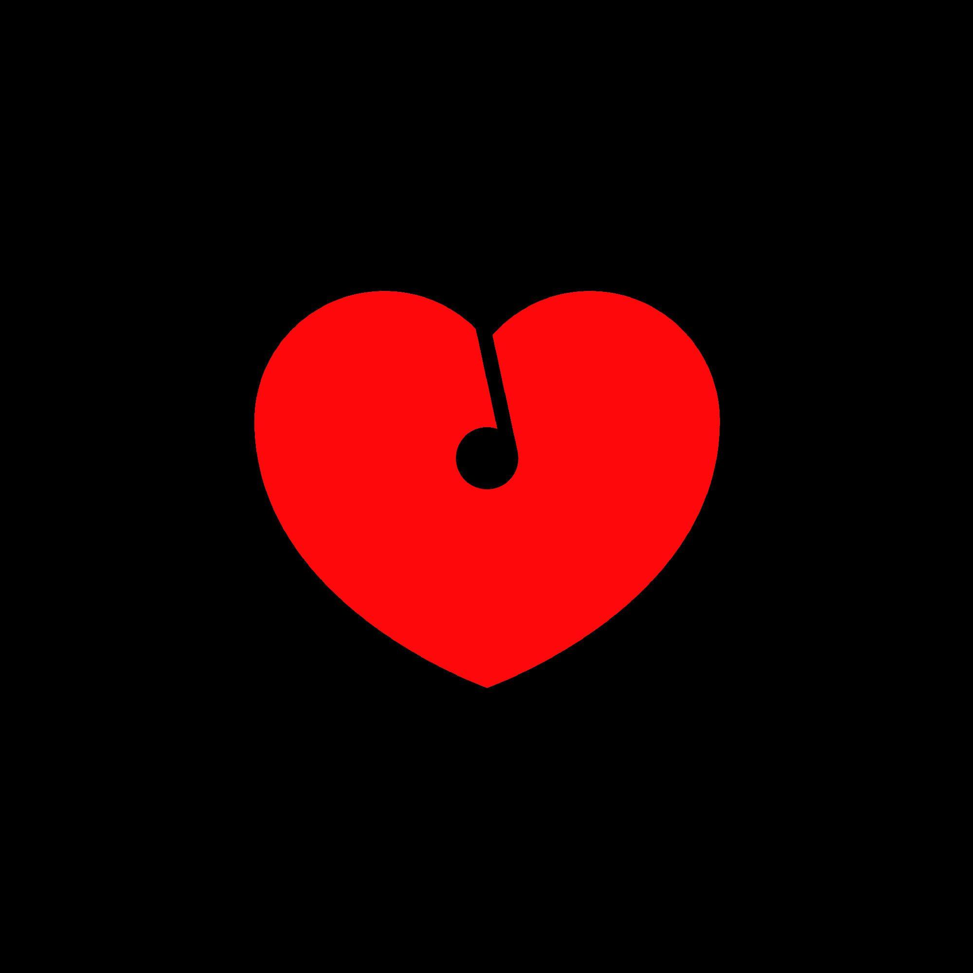Red Heart with Black Background