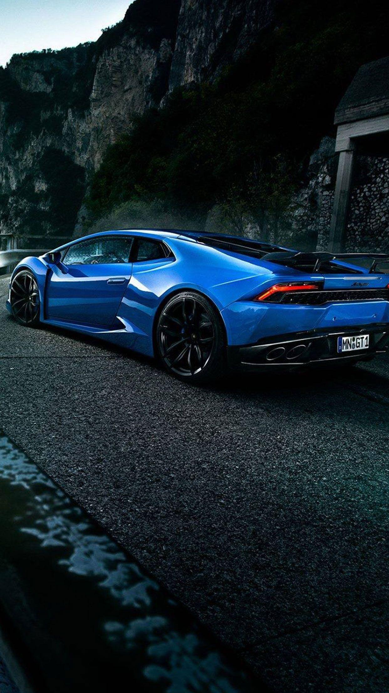 Blue Lamborghini car wallpaper #iPhone #android #blue