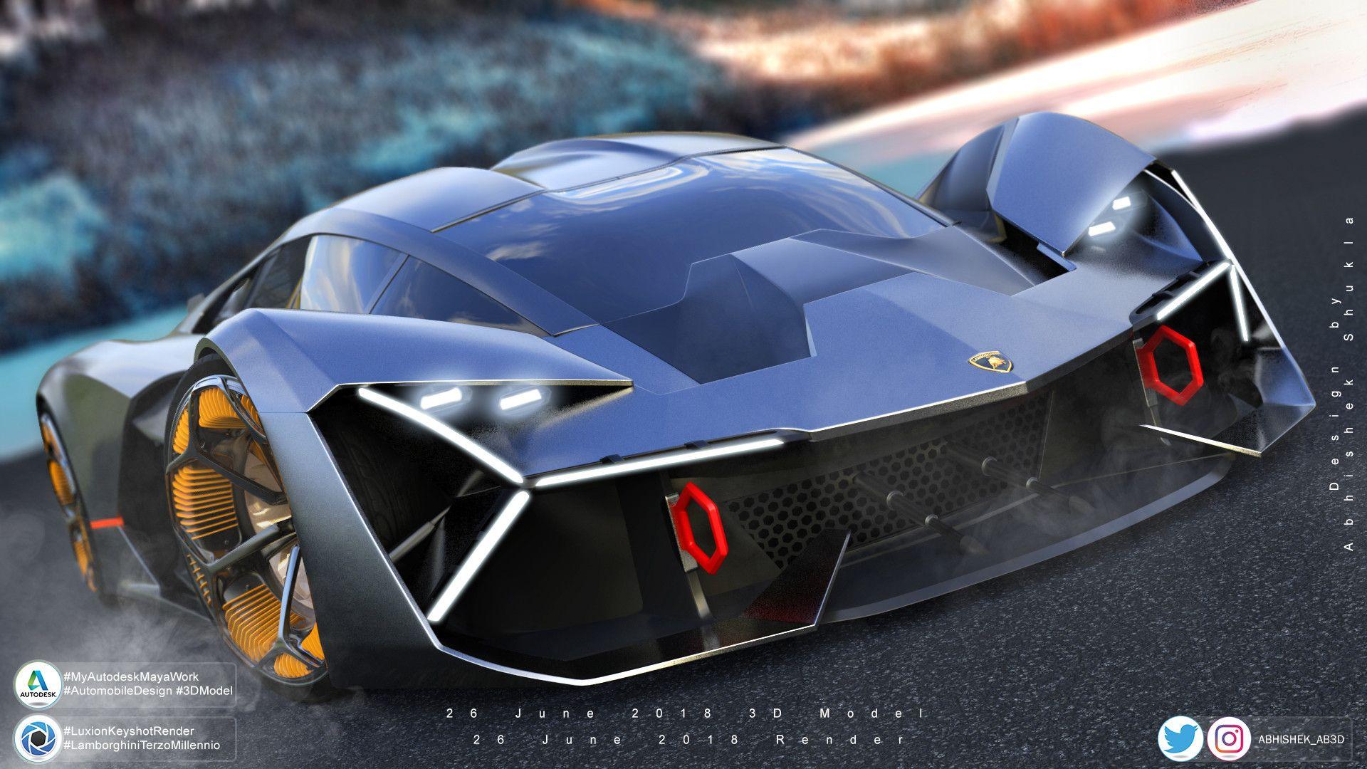 Lamborghini Terzo millennio concept 2017 Visualisation