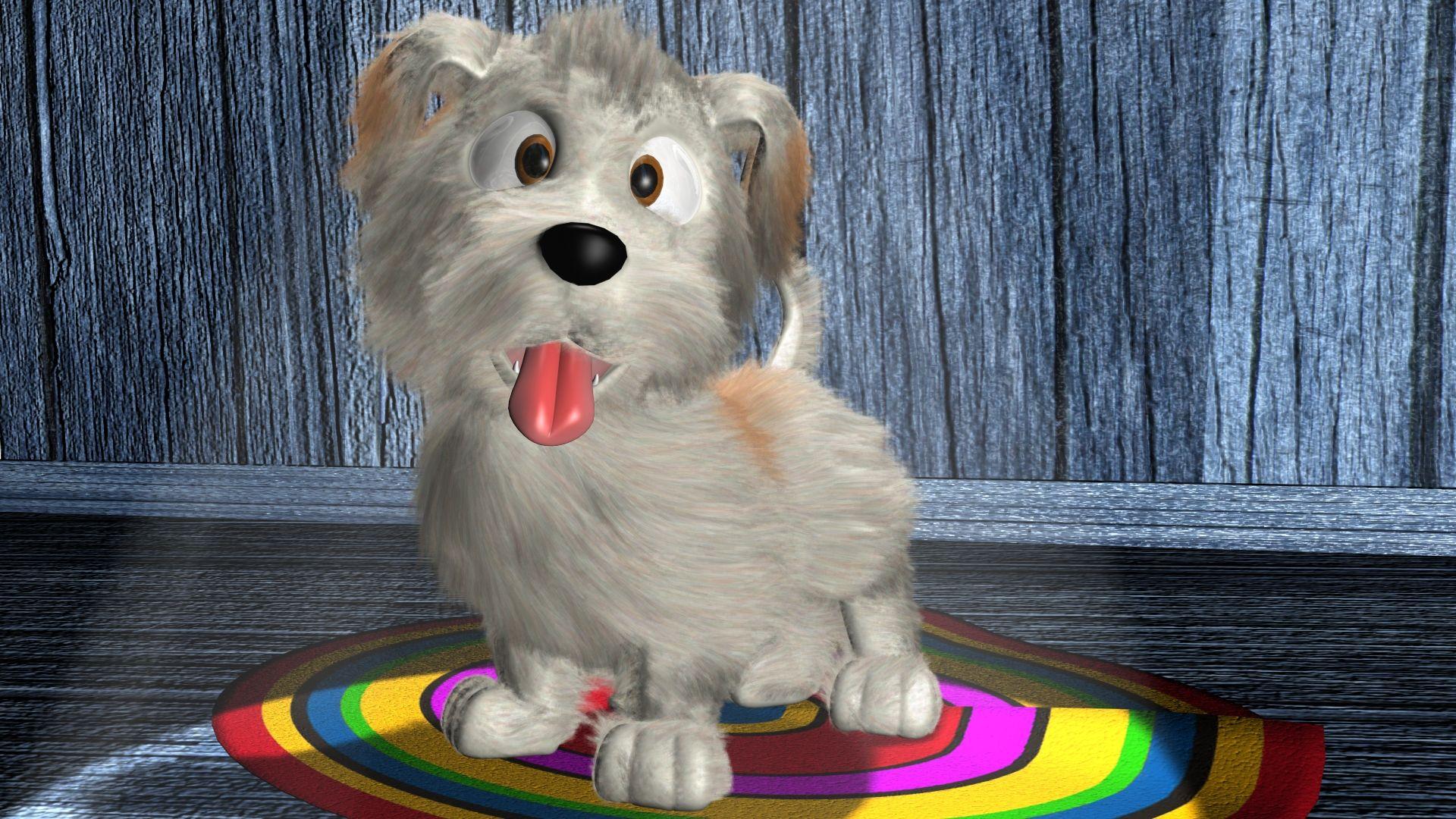 Cartoon Dog Cartoon Dog 3D, cartoon, puppy, dog Full HD Wallpaper