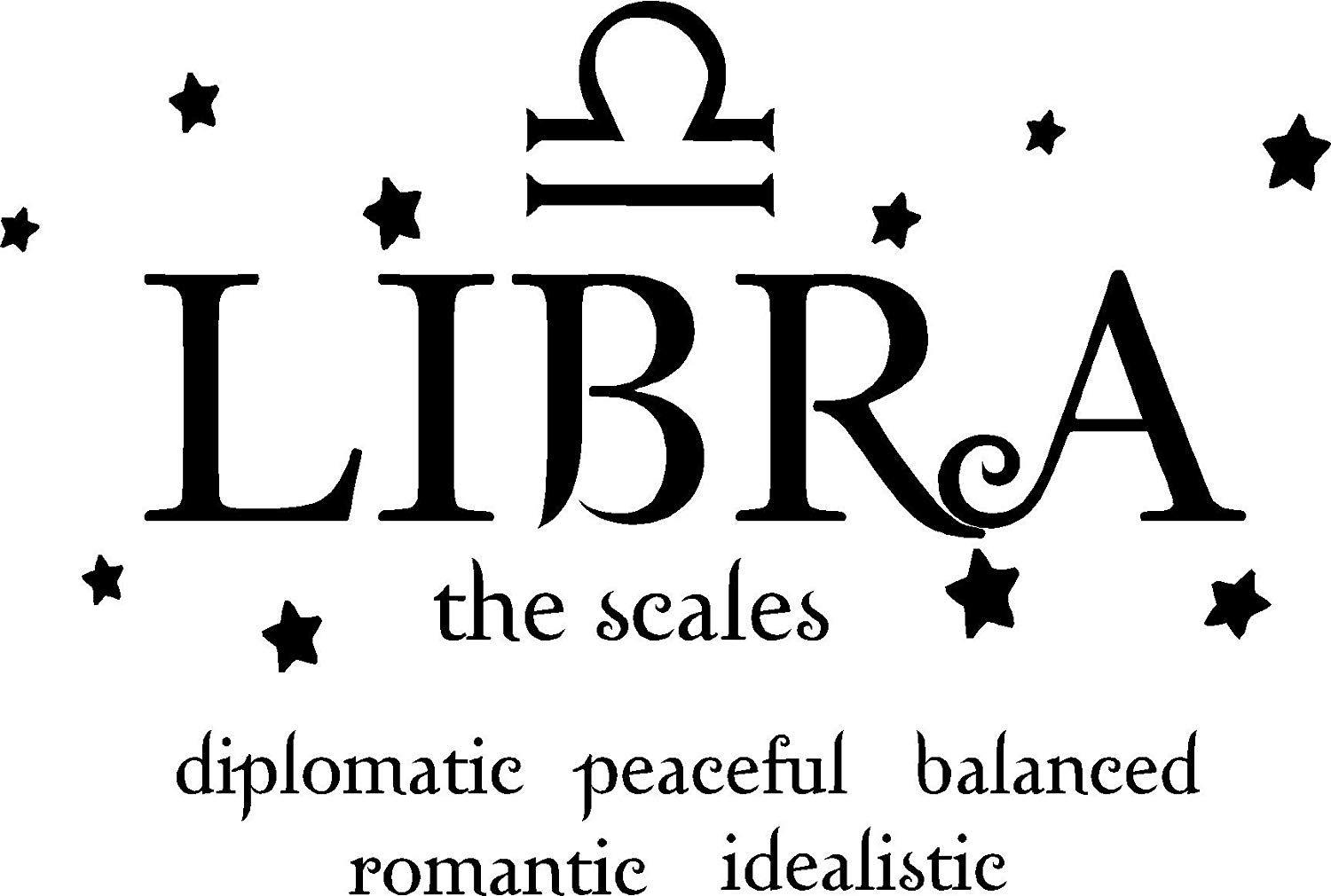 Libra the scales horoscope zodiac vinyl wall art decal