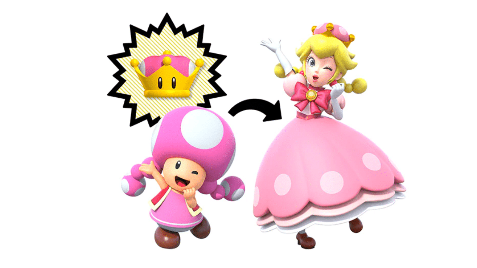 Super Crown affects only Toadette In New Super Mario Bros. U Deluxe
