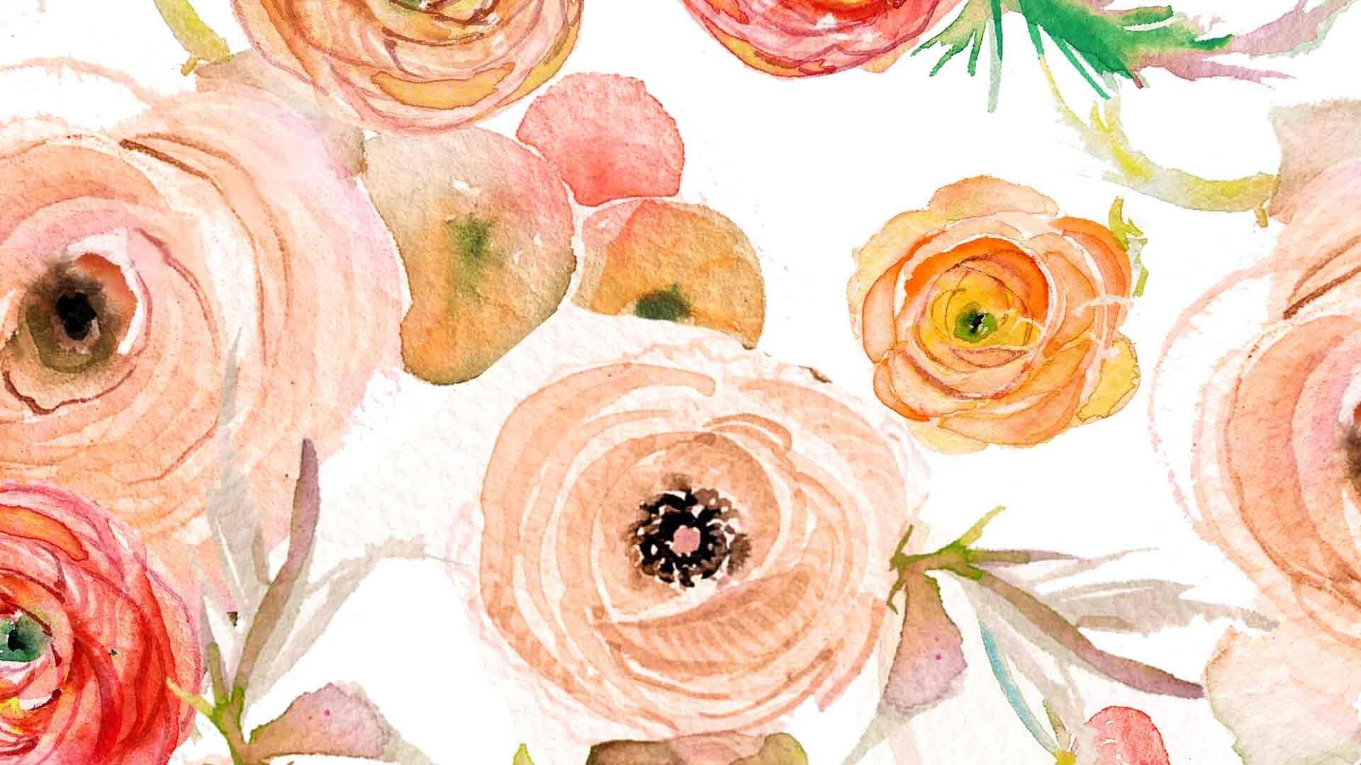 Watercolor Flowers Wallpaper