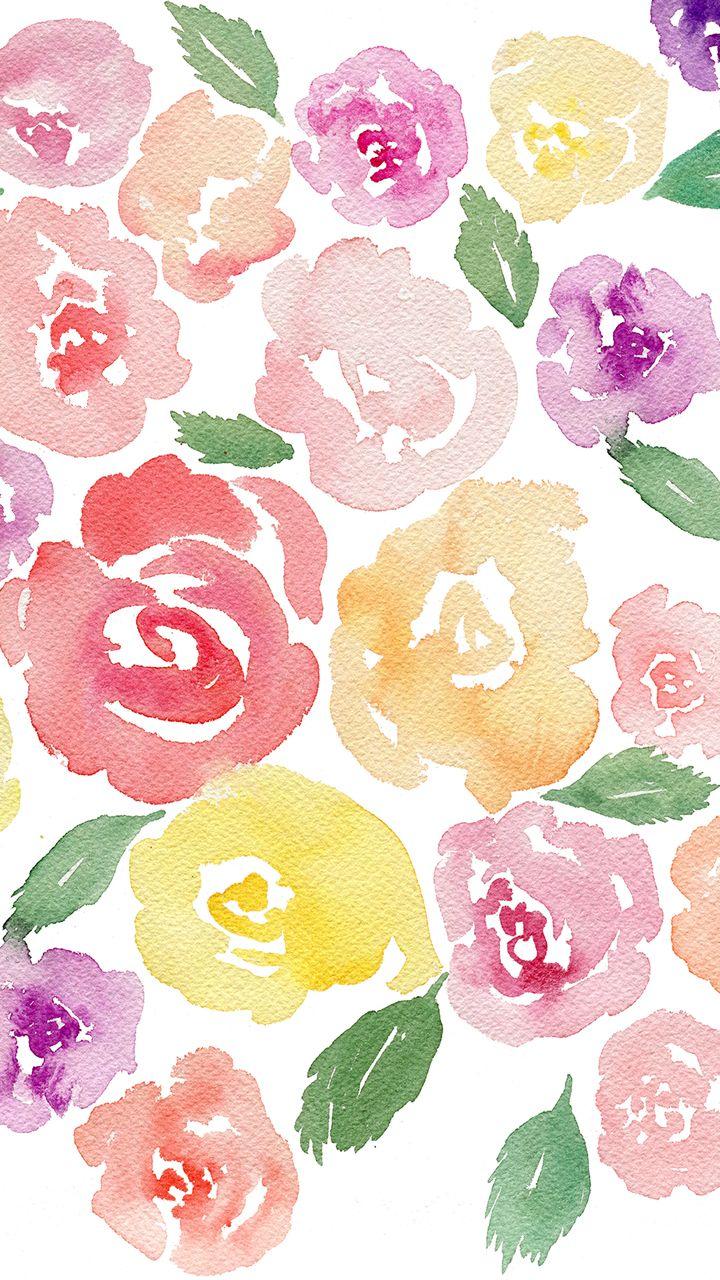 Unique Design Watercolor Flower Wallpaper Floral Large S Removable