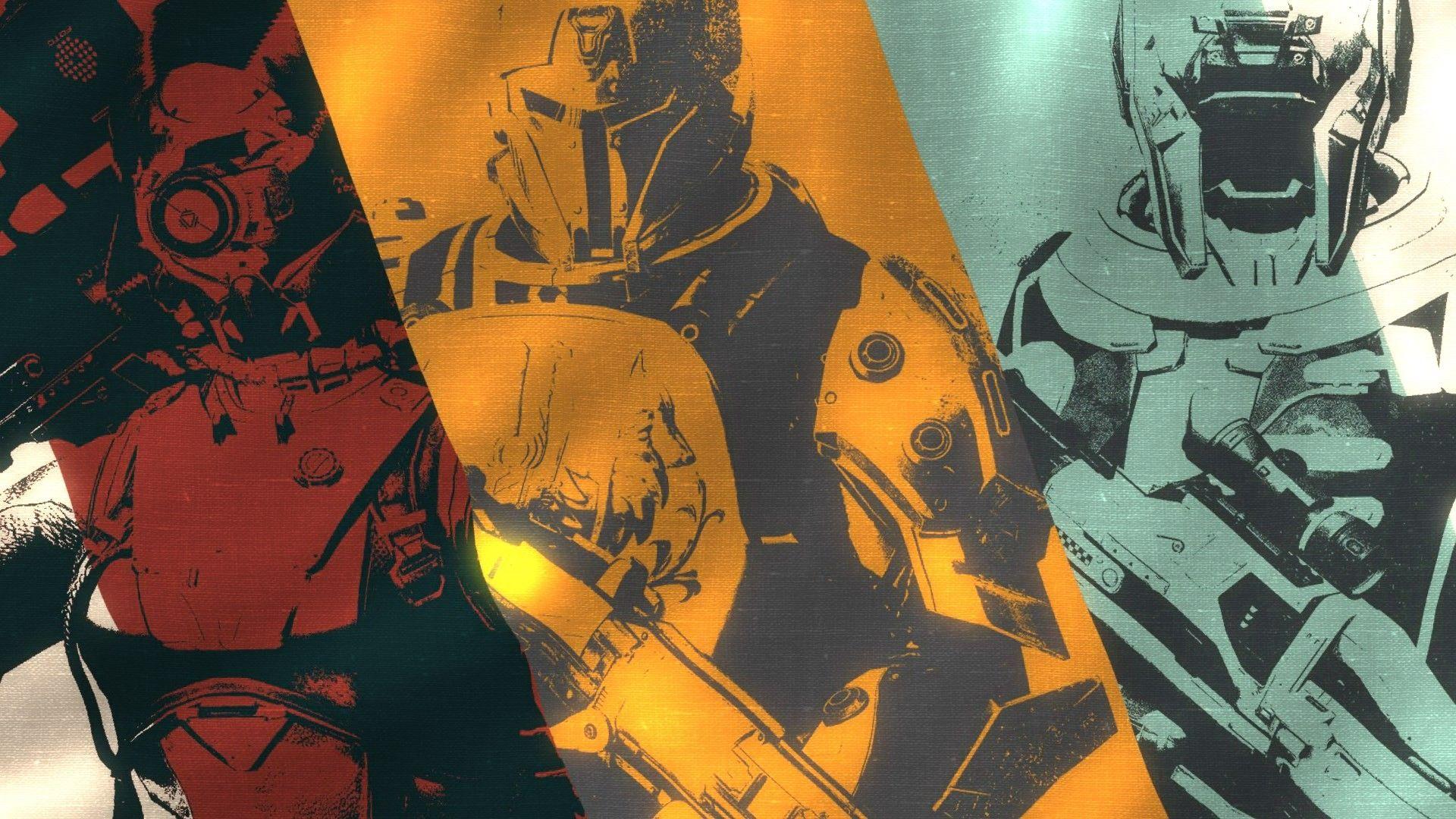 power armor gun futuristic armor destiny video game wallpaper