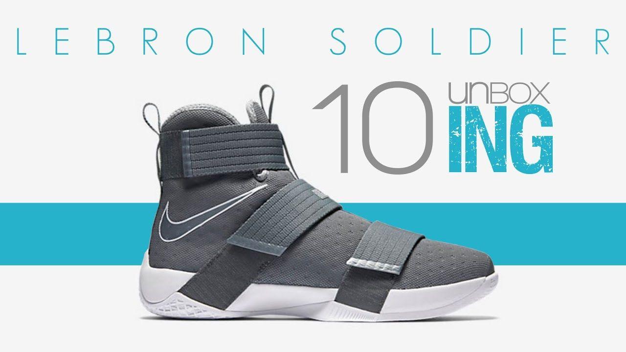 NIKE LEBRON SOLDIER 10 UNBOXING (Wolf Grey / White Colorway) (Video