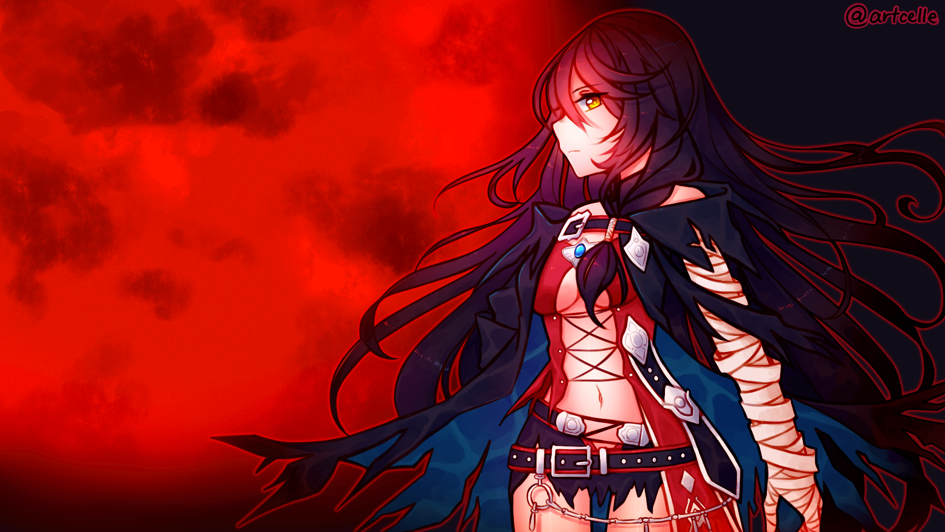 Dropping off a Velvet wallpaper that I just finished making, hehe