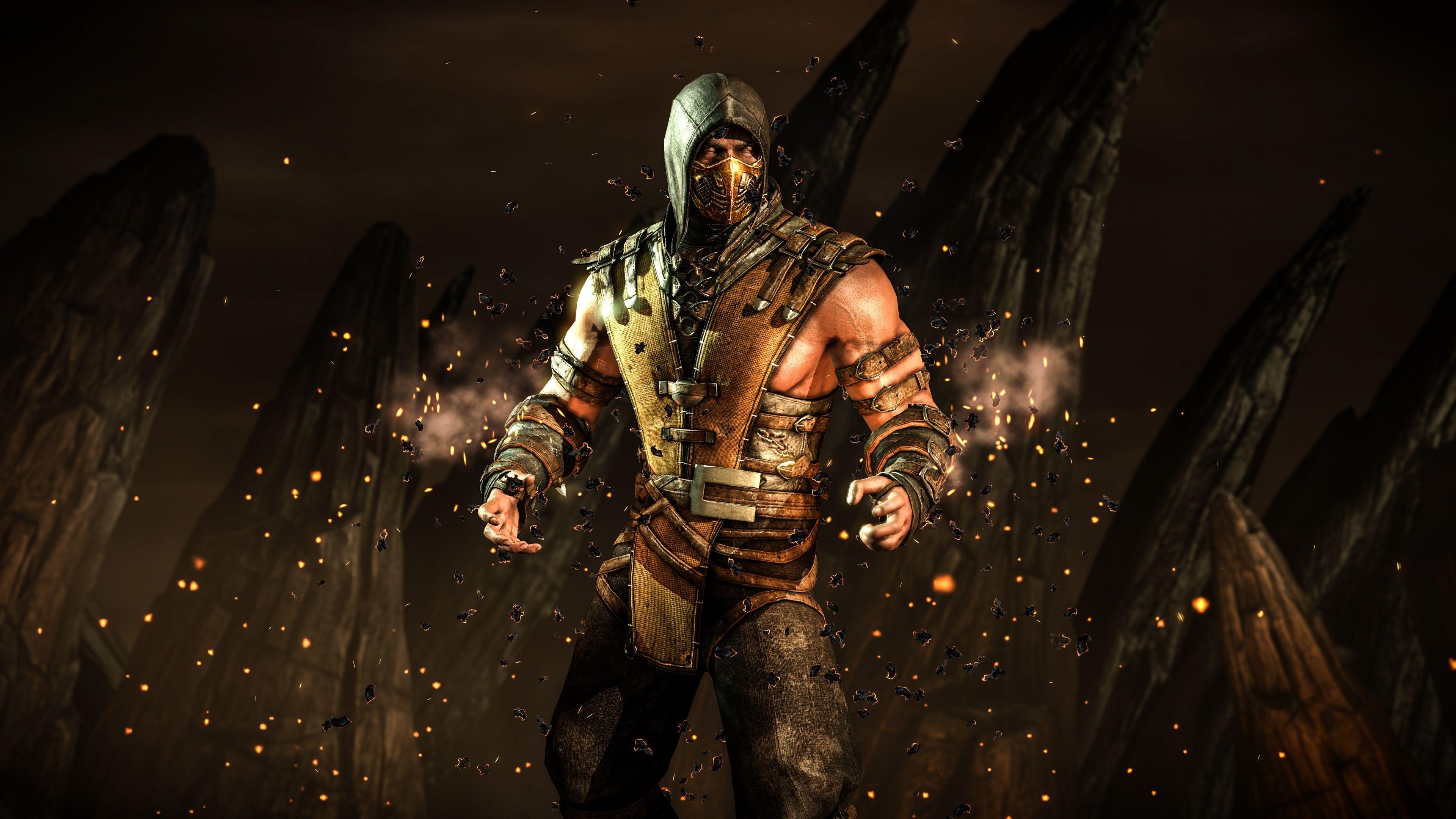 Mortal Kombat X Scorpion Hellfire Wallpaper in jpg format for free