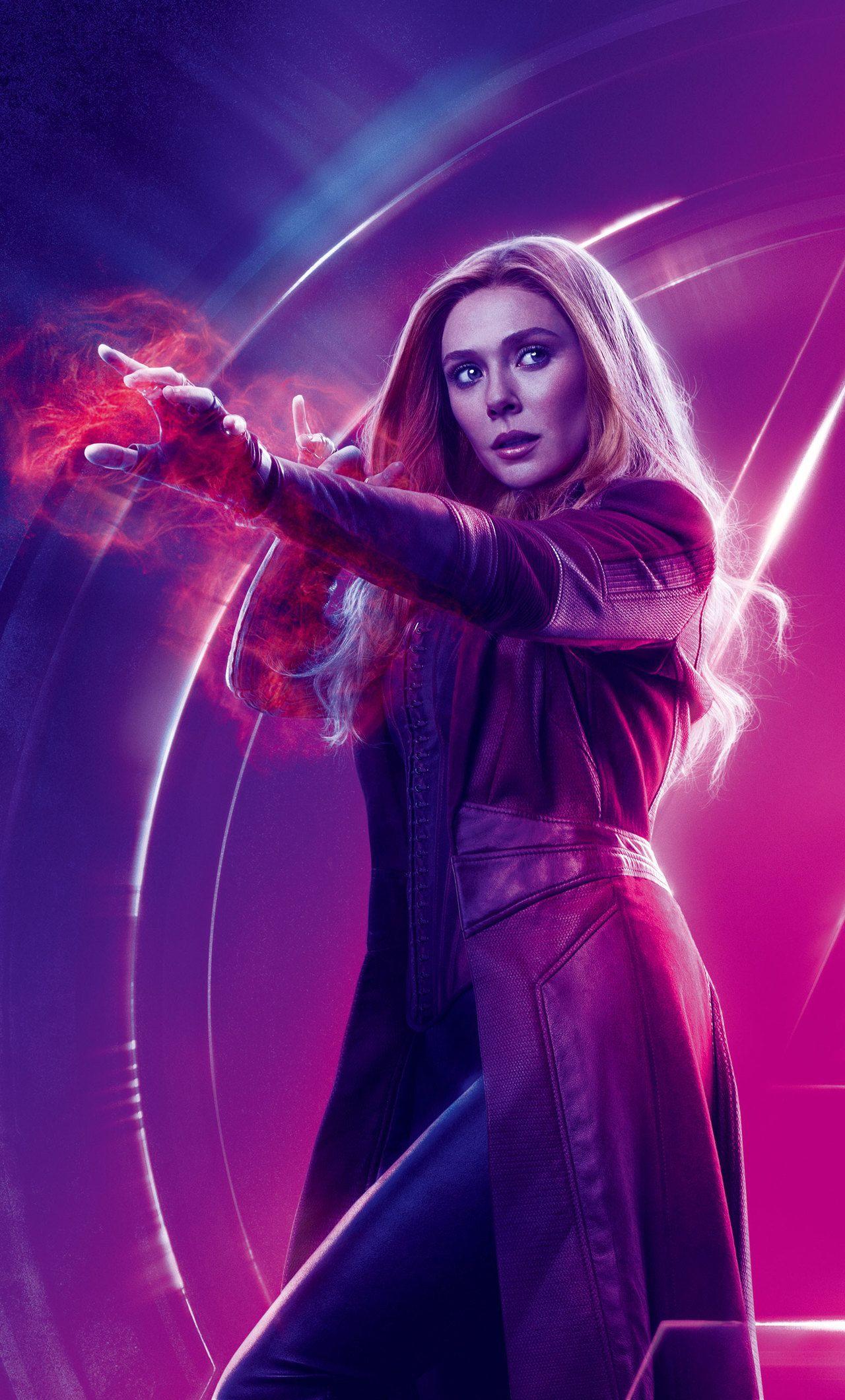 Wanda Maximoff In Avengers Infinity War 8k Poster iPhone 6