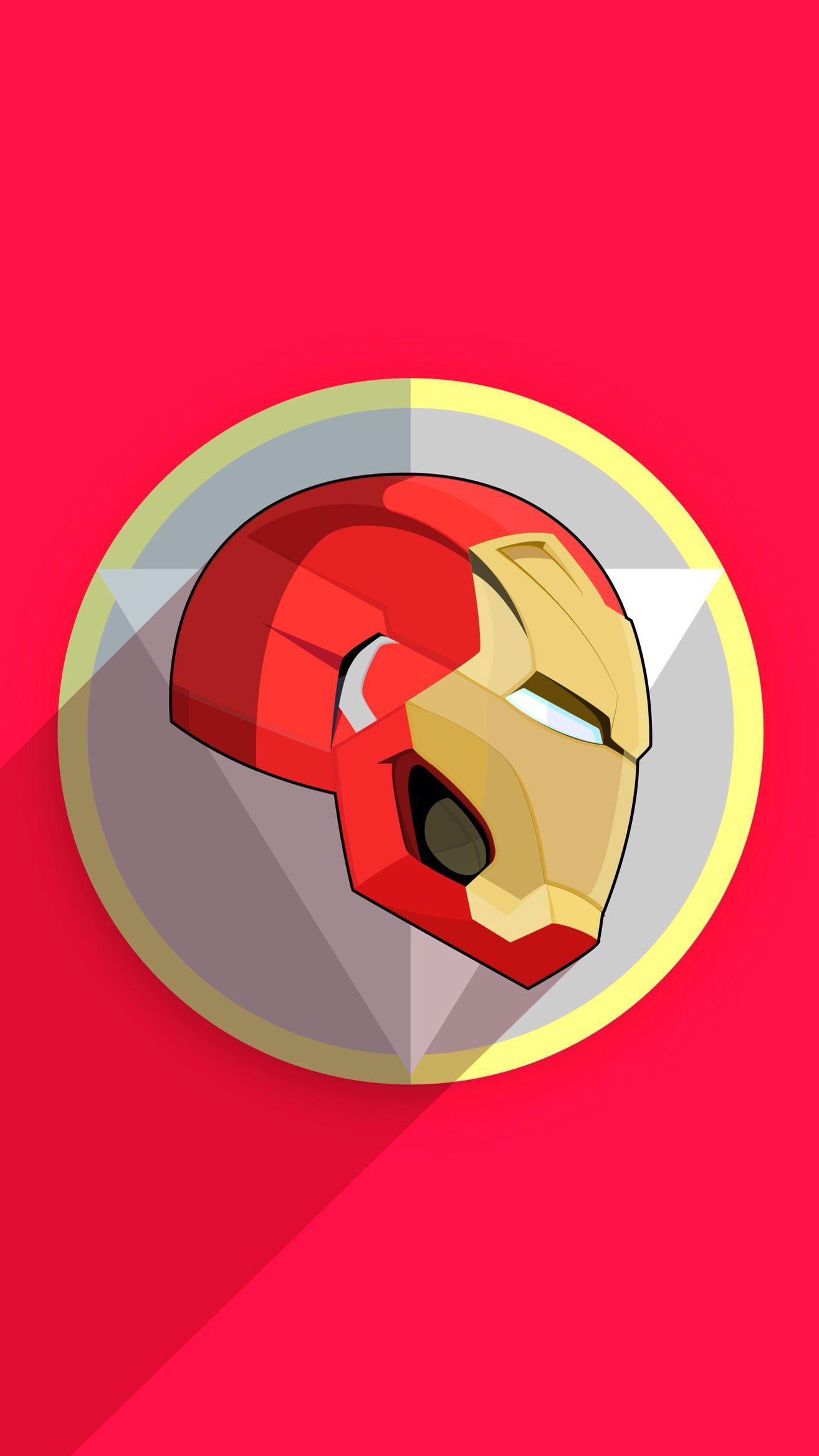 Iron Man Mark 50 Armour Minimal iPhone Wallpaper