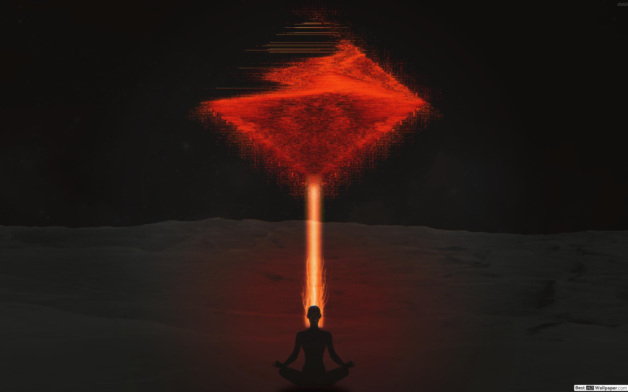 Artistic Buddhist Glitch Art HD wallpaper download