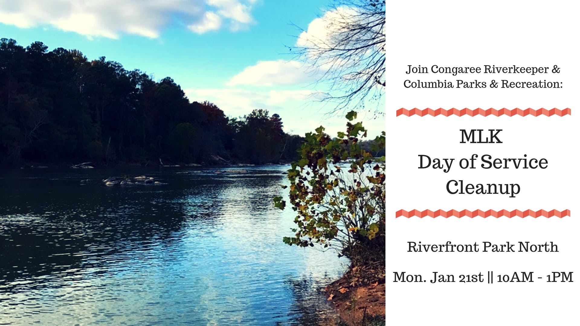 Martin Luther King Jr. Day of Service Cleanup with Congaree