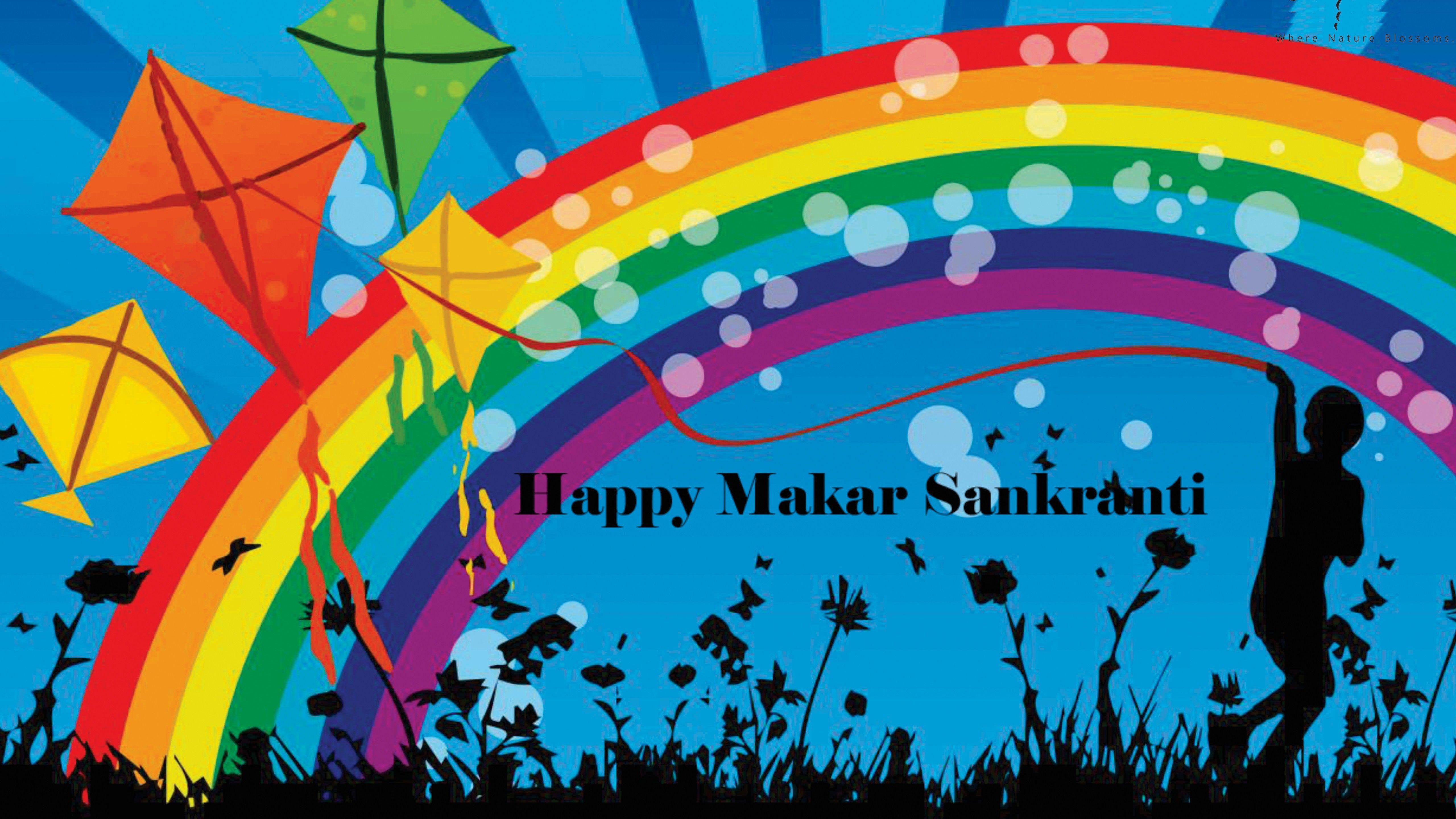 Happy Makar Sankranti 5K Wallpaper