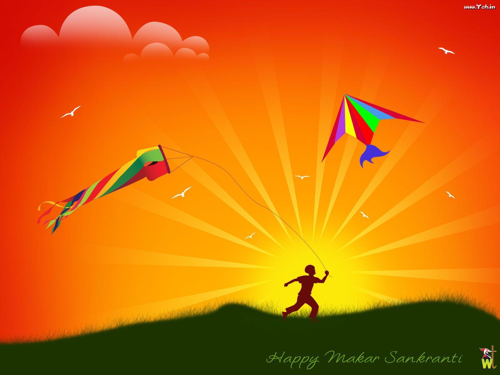 Festivals. Kites Flying Makar Sankranti. Makar Sankranti
