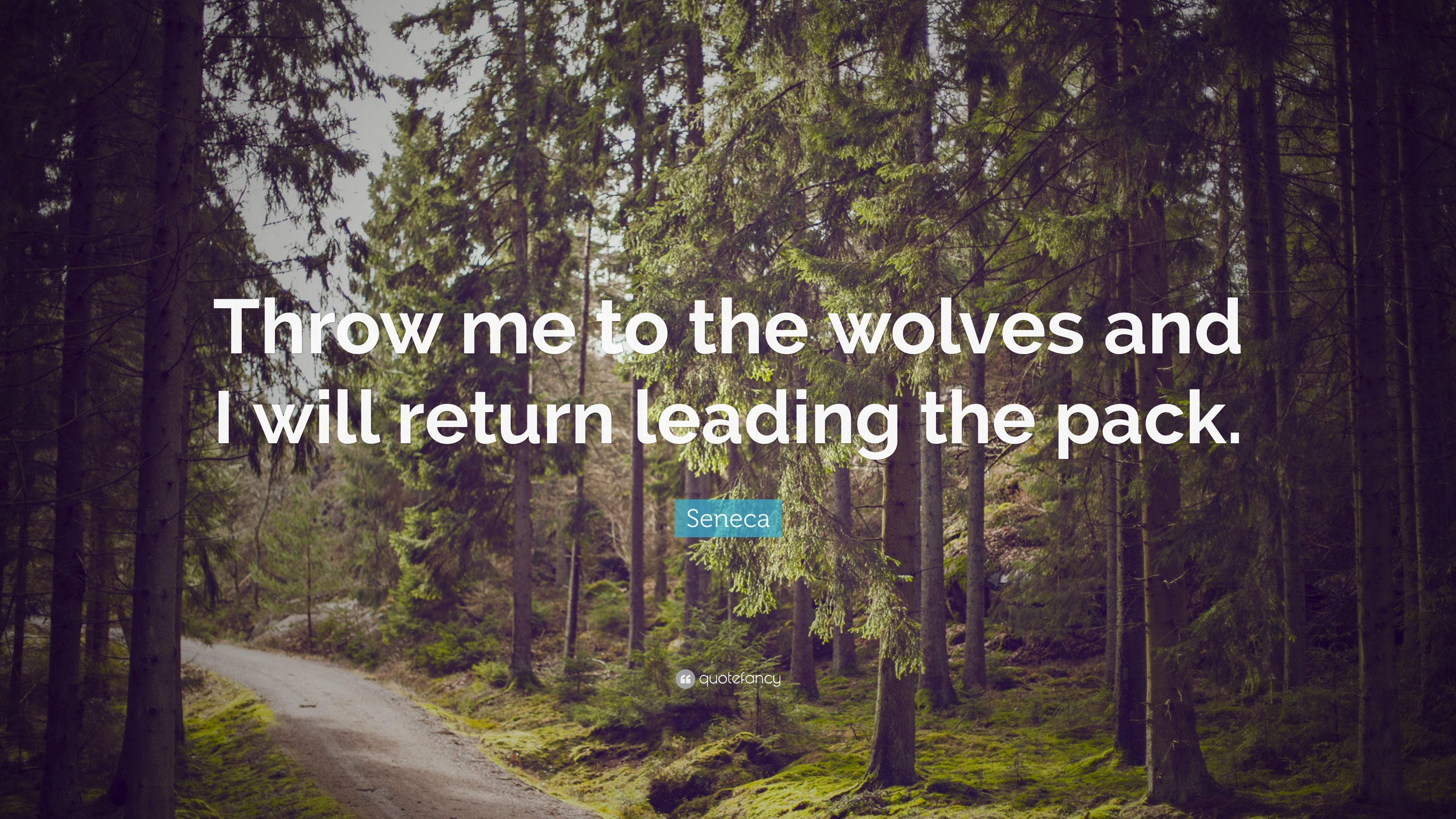 Seneca Quote: “Throw me to the wolves and I will return leading