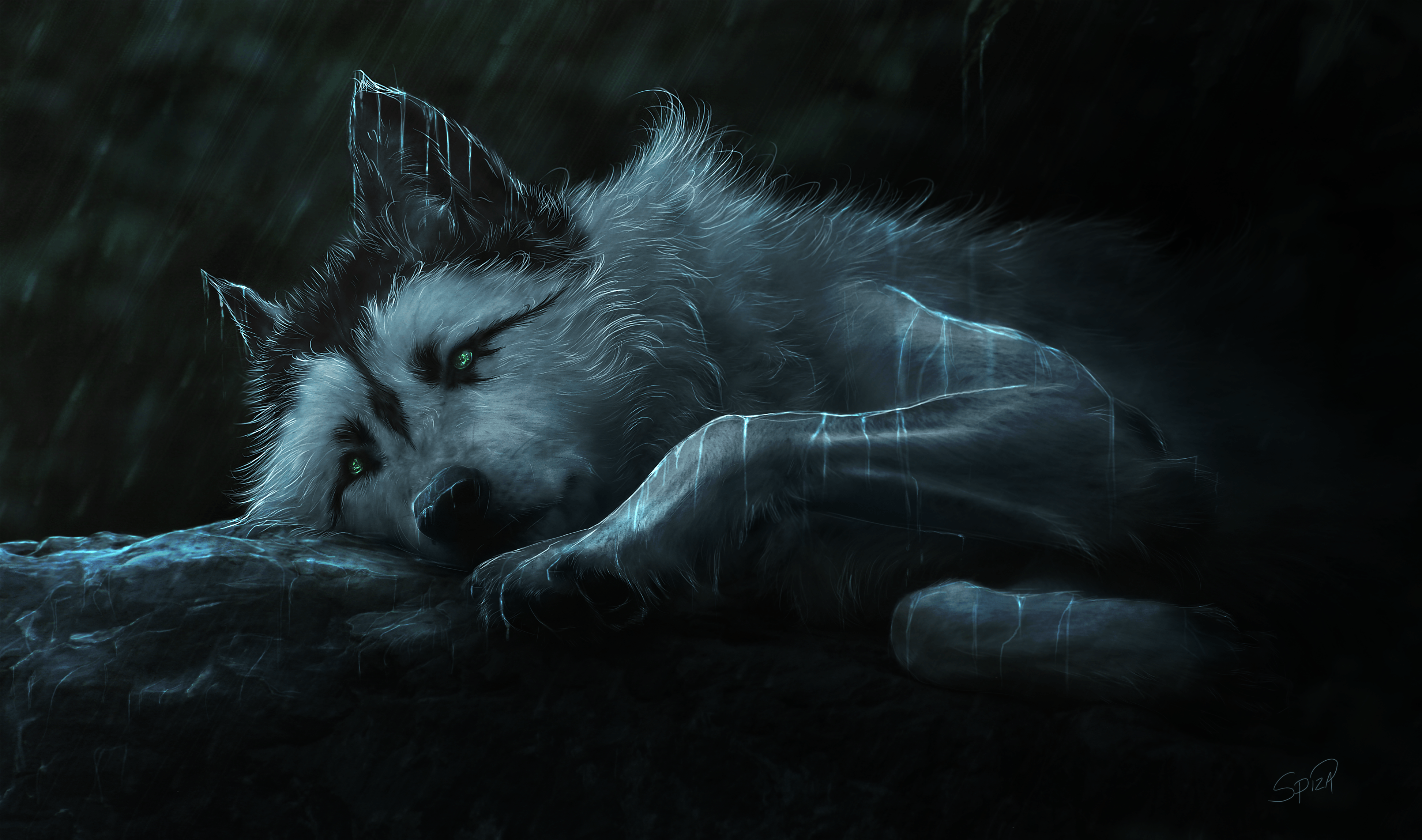 Painting of a Wolf 4k Ultra HD Wallpaper